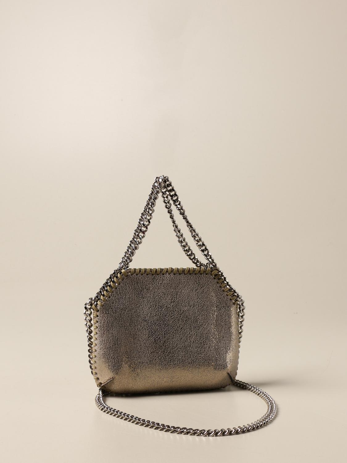 STELLA MCCARTNEY: Falabella laminated bag with chain - Grey | Mini Bag Stella  Mccartney 700109 W8721 GIGLIO.COM