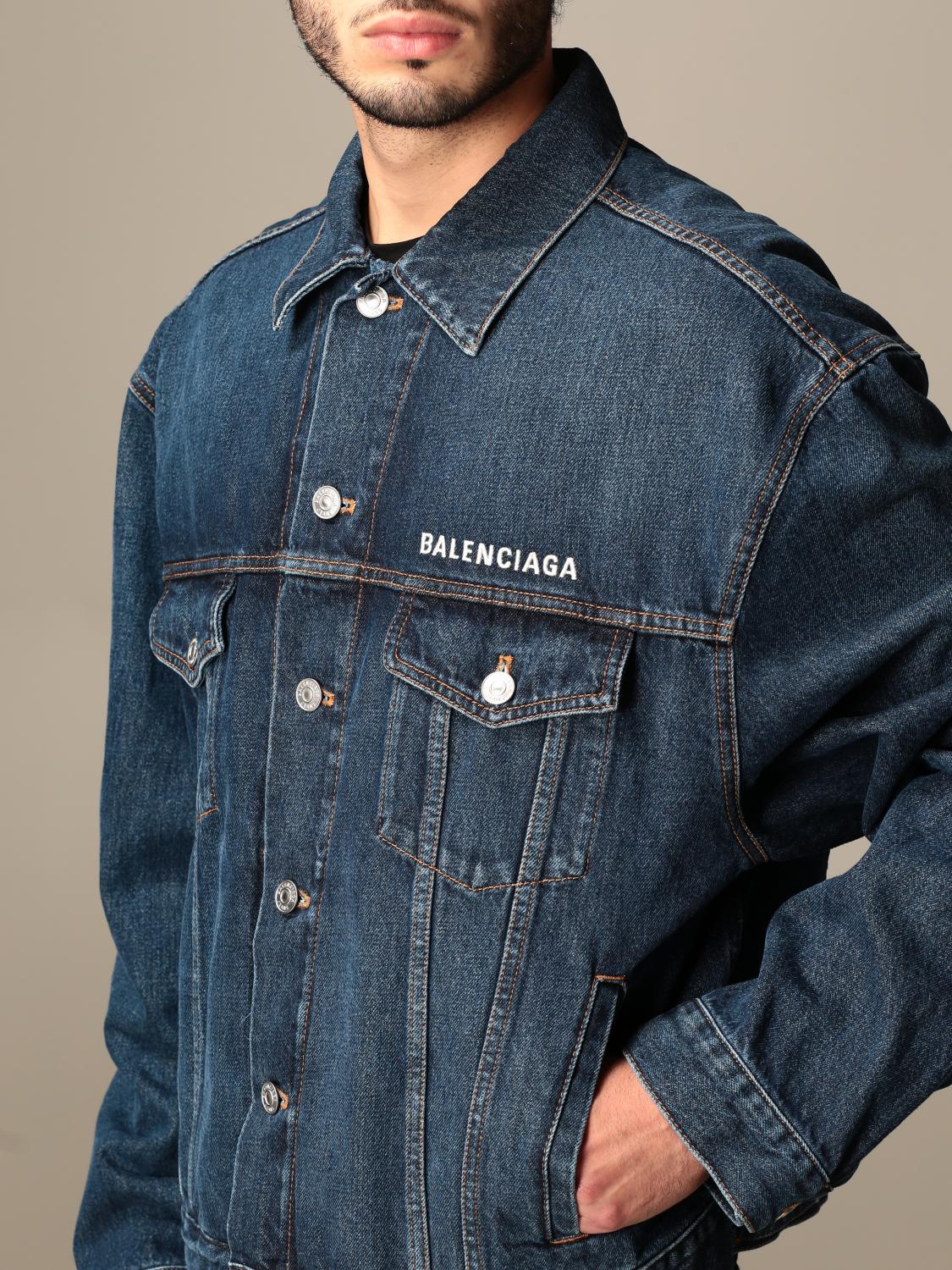 balenciaga mens denim jacket