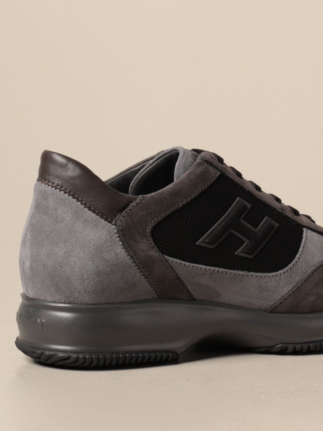 HOGAN: Sneakers uomo - Grigio | Sneakers Hogan HXM00N0Q101 08L GIGLIO.COM