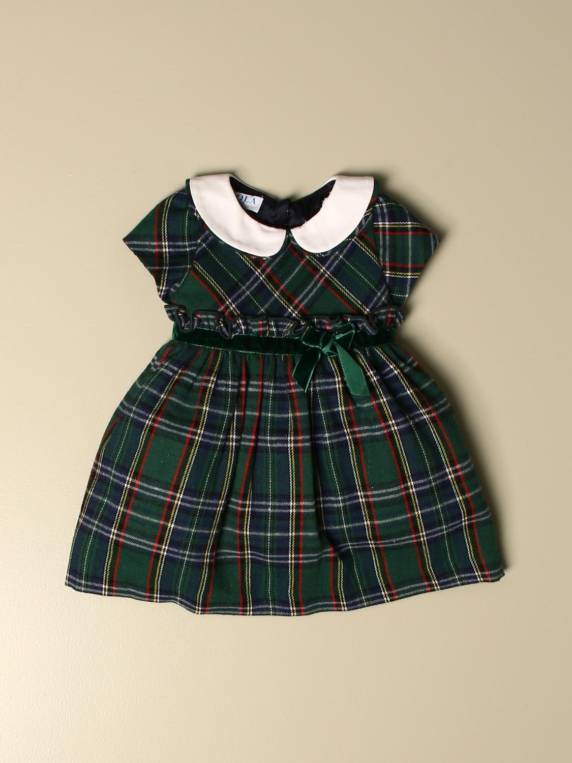 kids red tartan dress