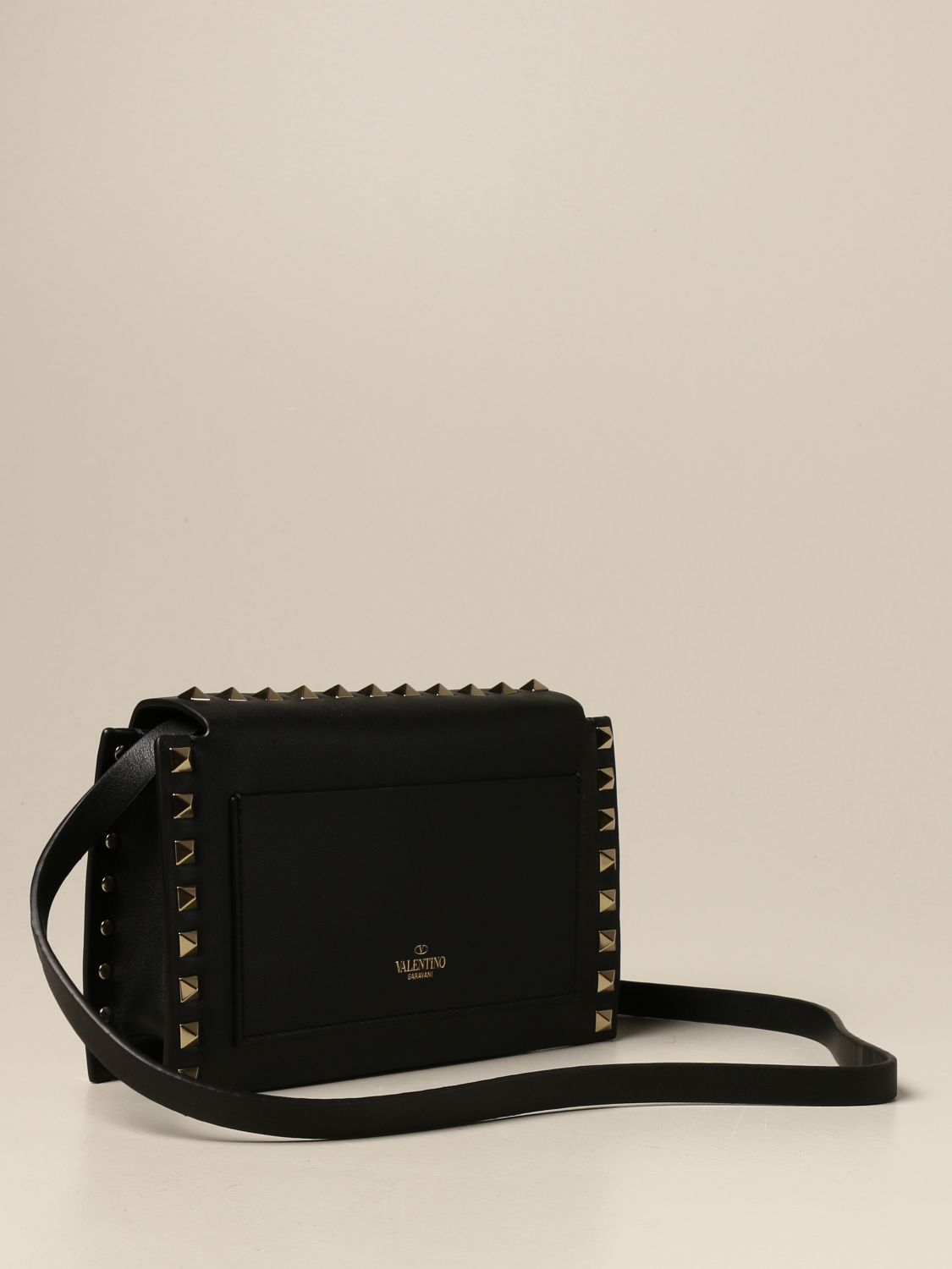 VALENTINO GARAVANI: Rockstud bag in smooth leather | Crossbody Bags ...