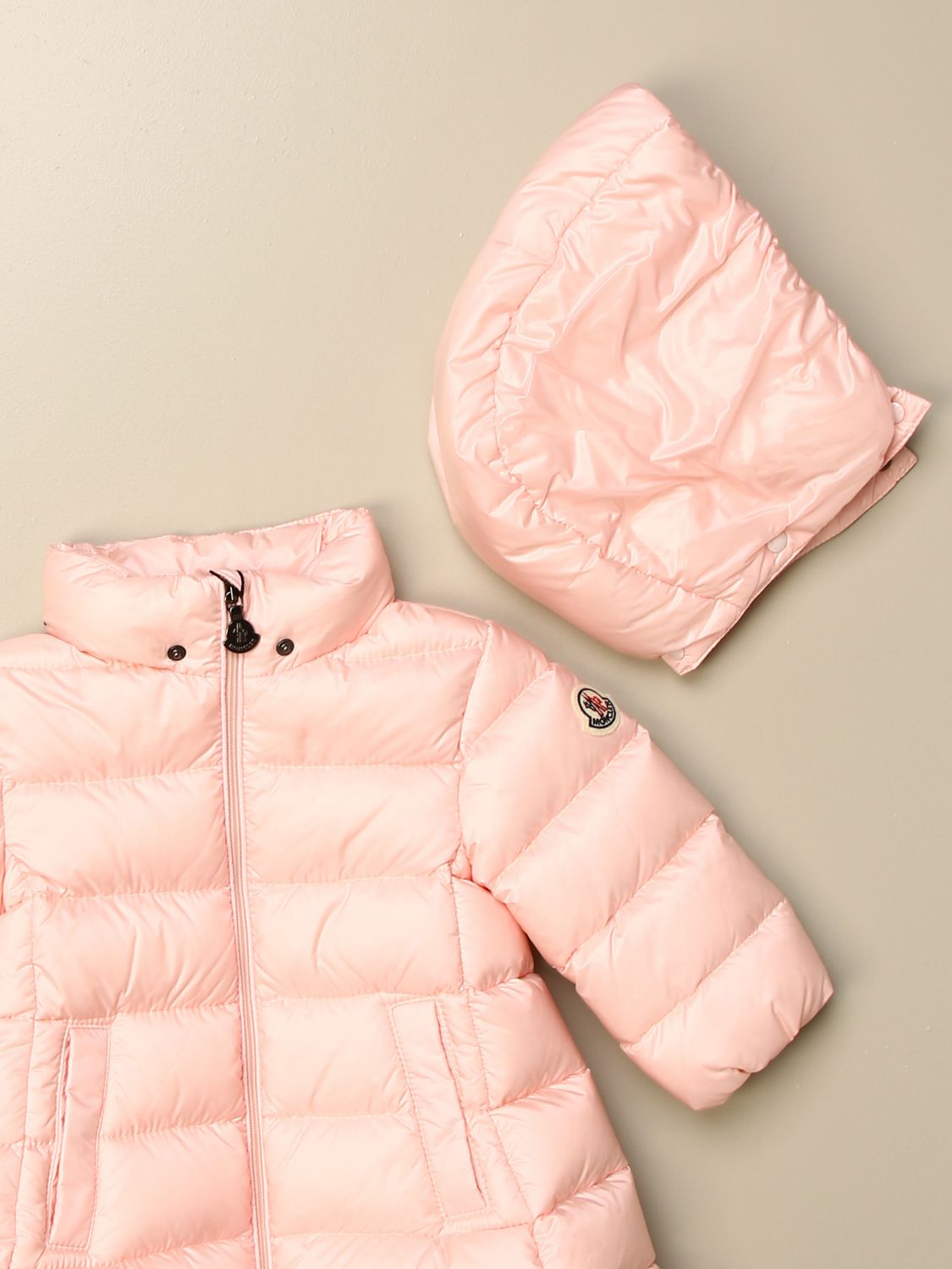 Jacket Moncler: Moncler jacket in padded nylon pink 3