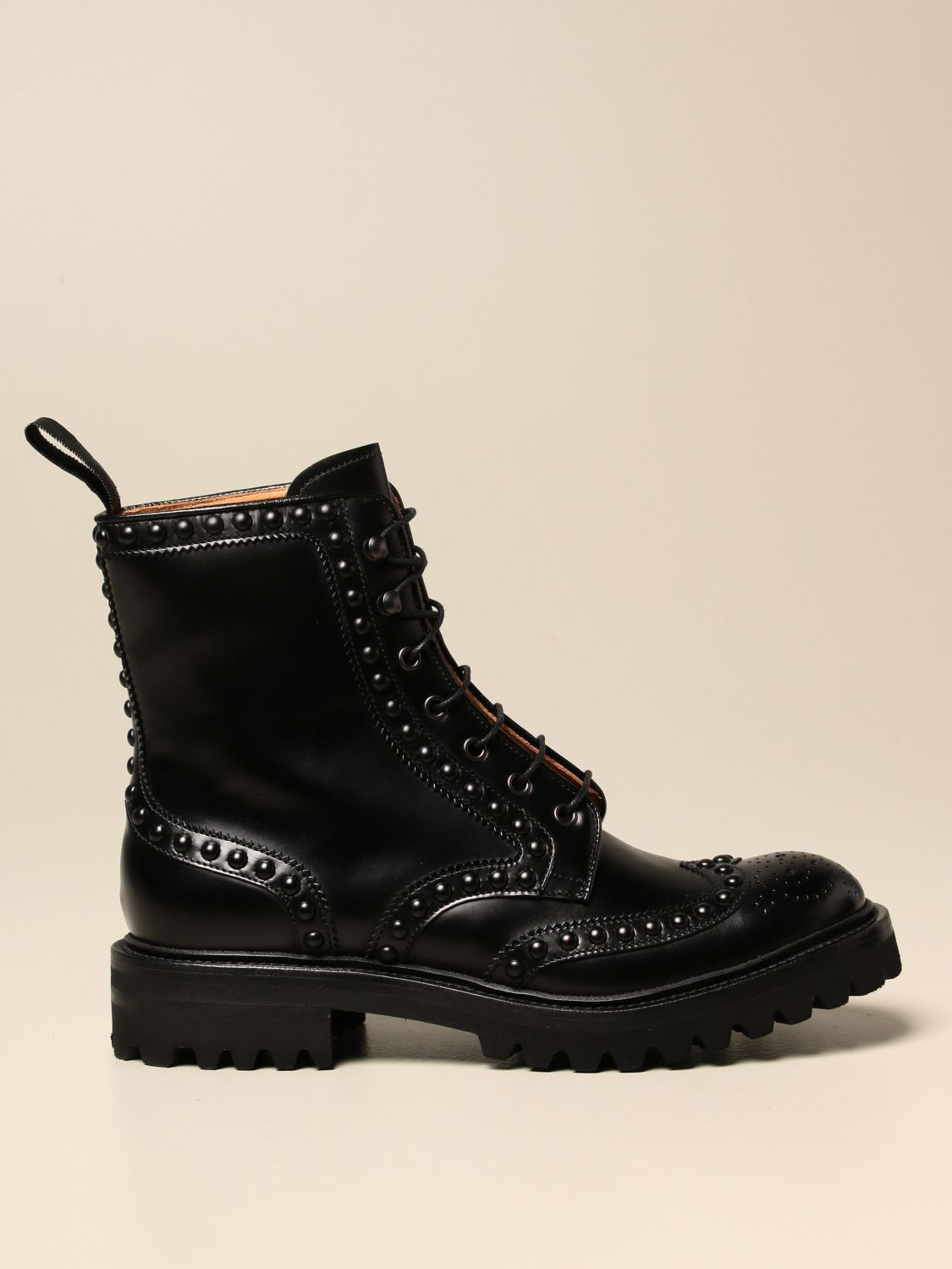 Church s Elettra boot in leather with studs