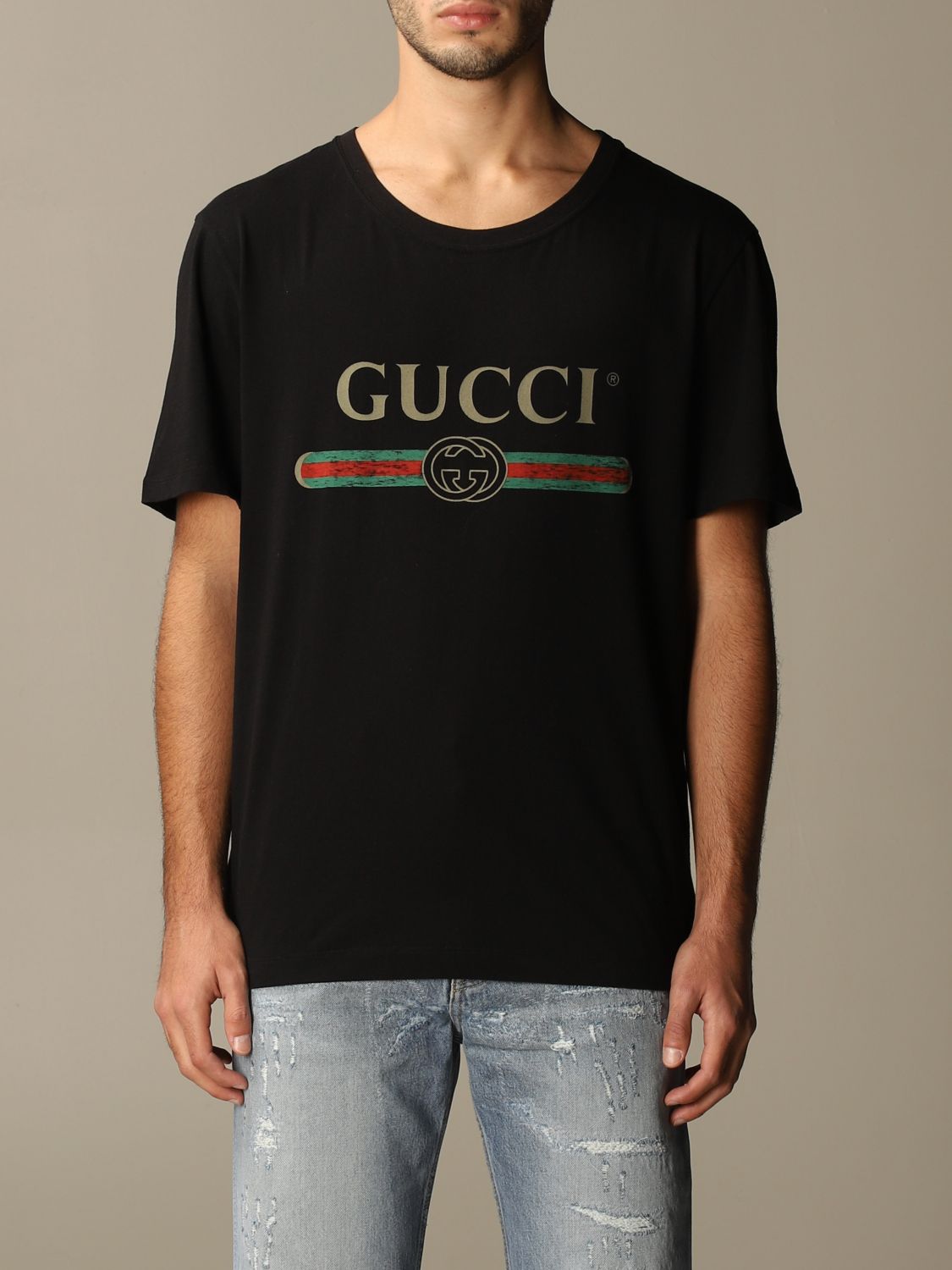 GUCCI: T-shirt homme - Noir | T-Shirt Gucci 440103 X3F05 GIGLIO.COM