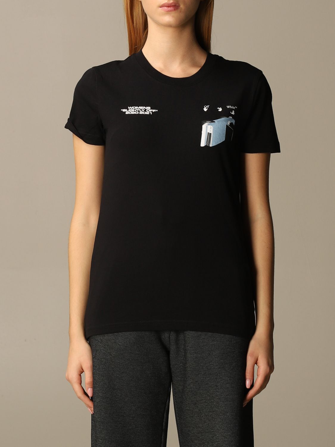 OFF-WHITE: Off White T-shirt with back print - Black | T-Shirt Off ...