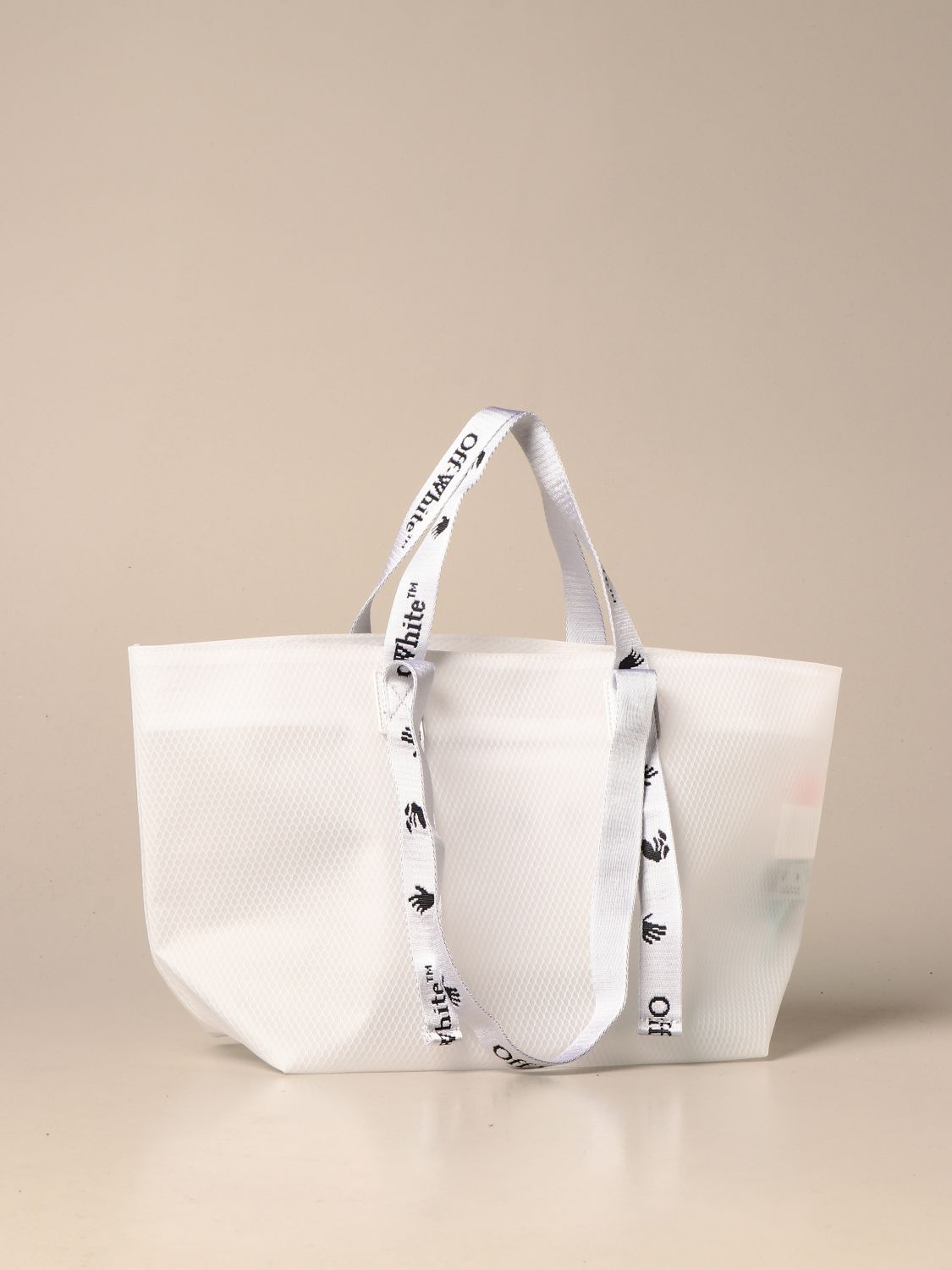 Small Tote Bag in PVC OFF - WHITE