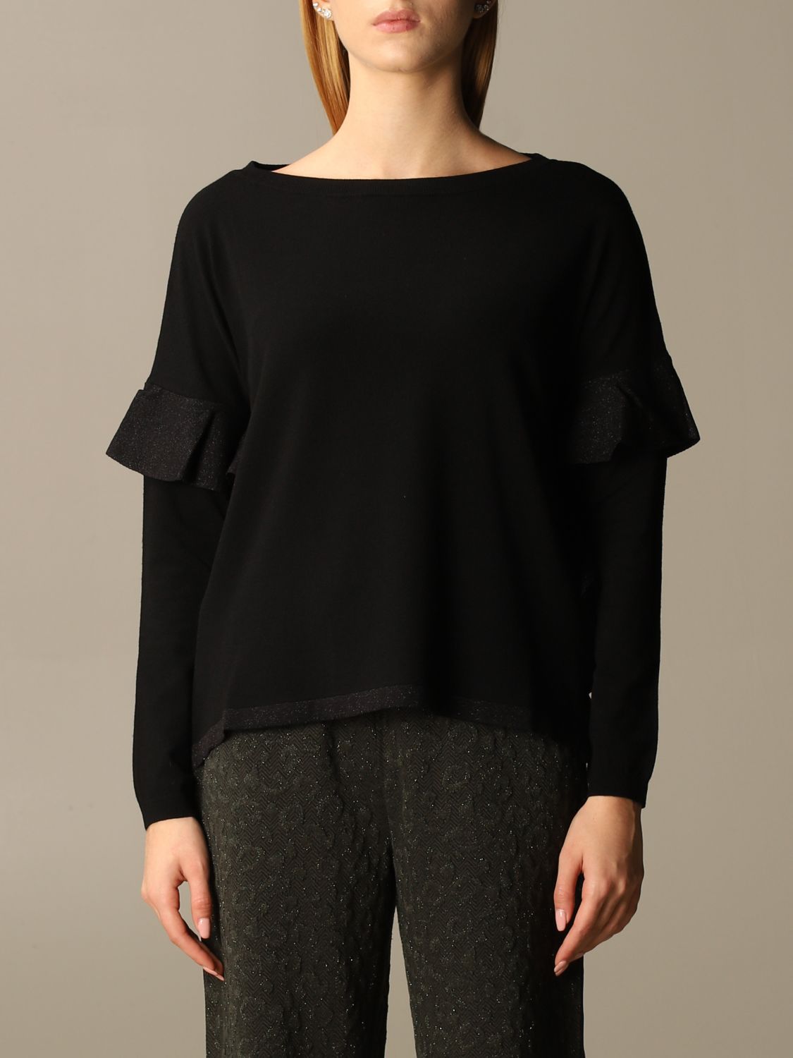LIU JO: sweater for woman - Black | Liu Jo sweater MF0024MA99E online