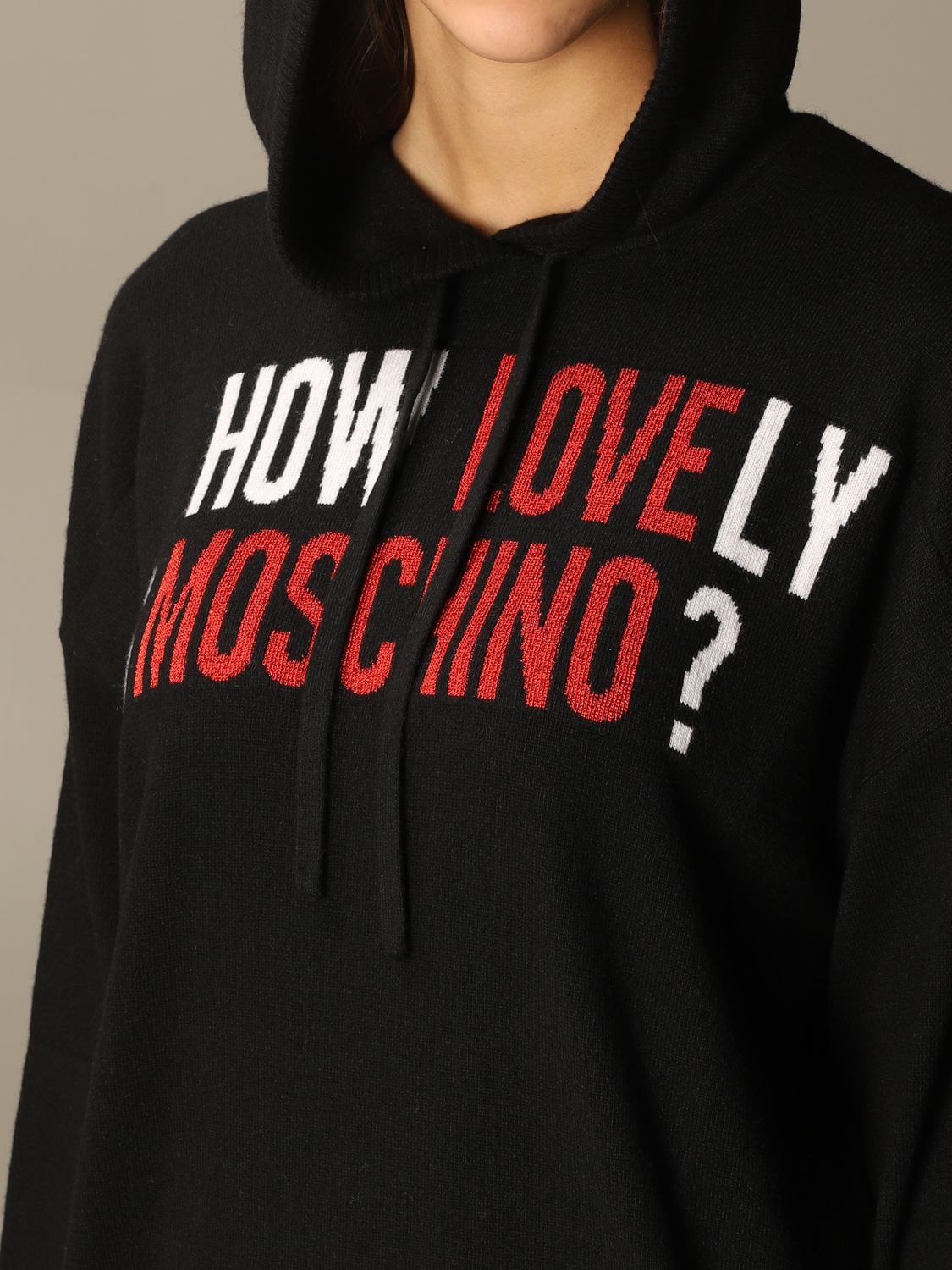 black moschino hoodie