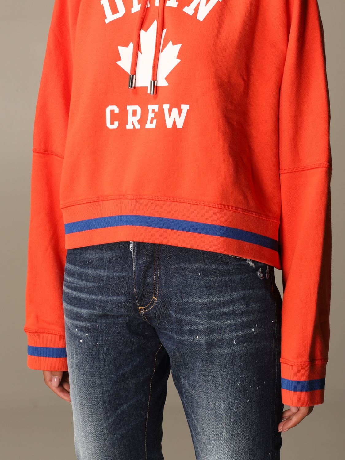 dsquared2 orange sweatshirt