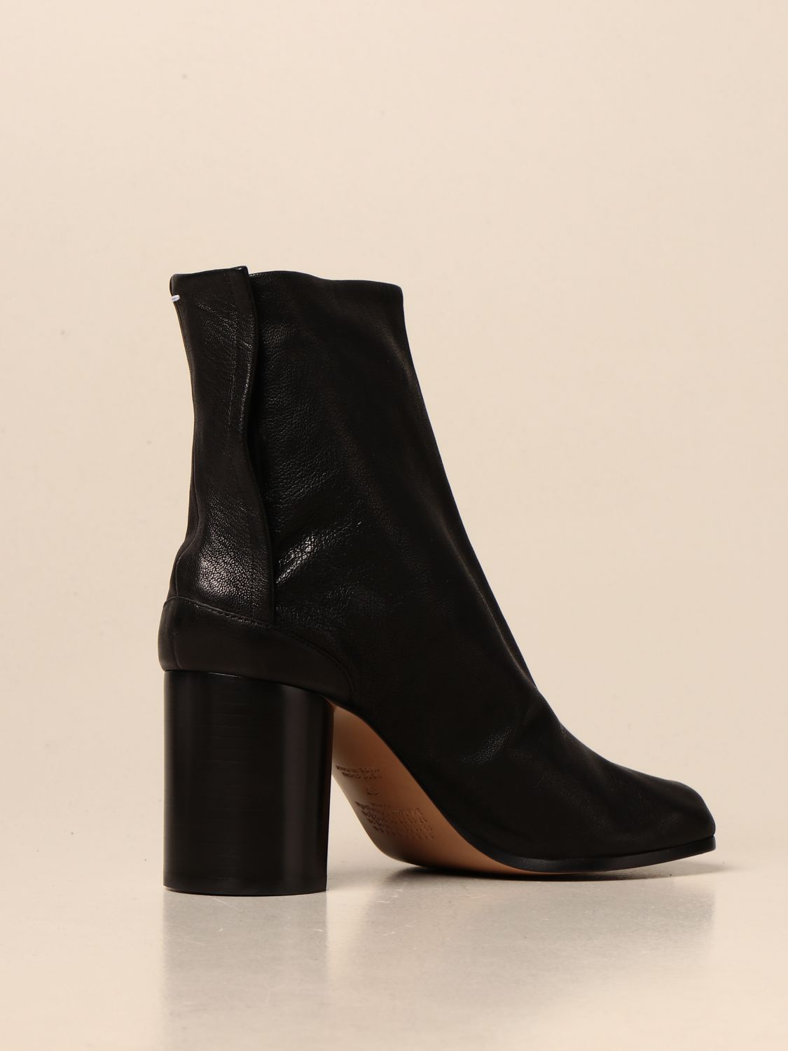 MAISON MARGIELA: Tabi split leather ankle boots | Heeled Booties Maison