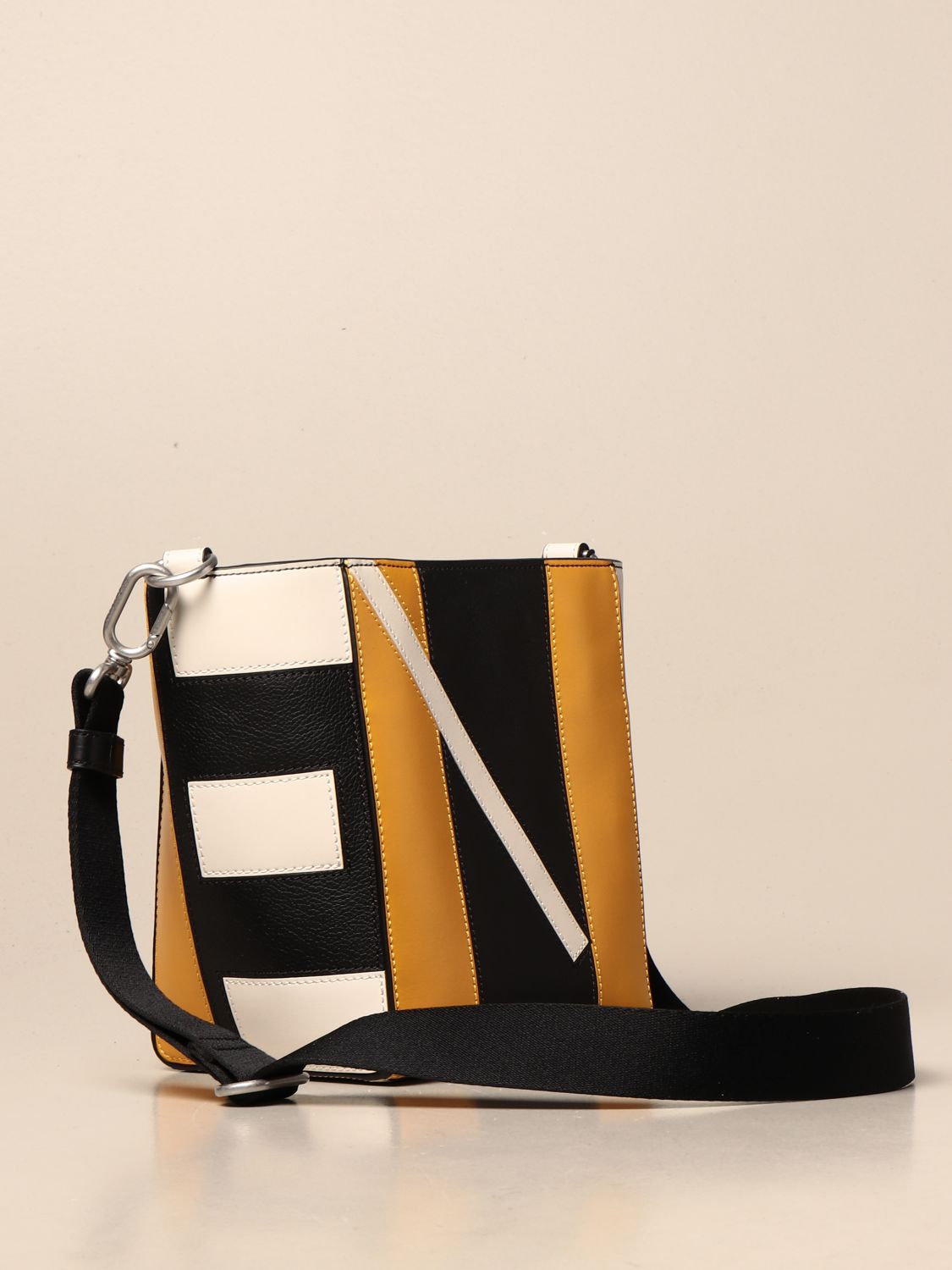 KENZO: leather bucket bag with big logo | Crossbody Bags Kenzo Women