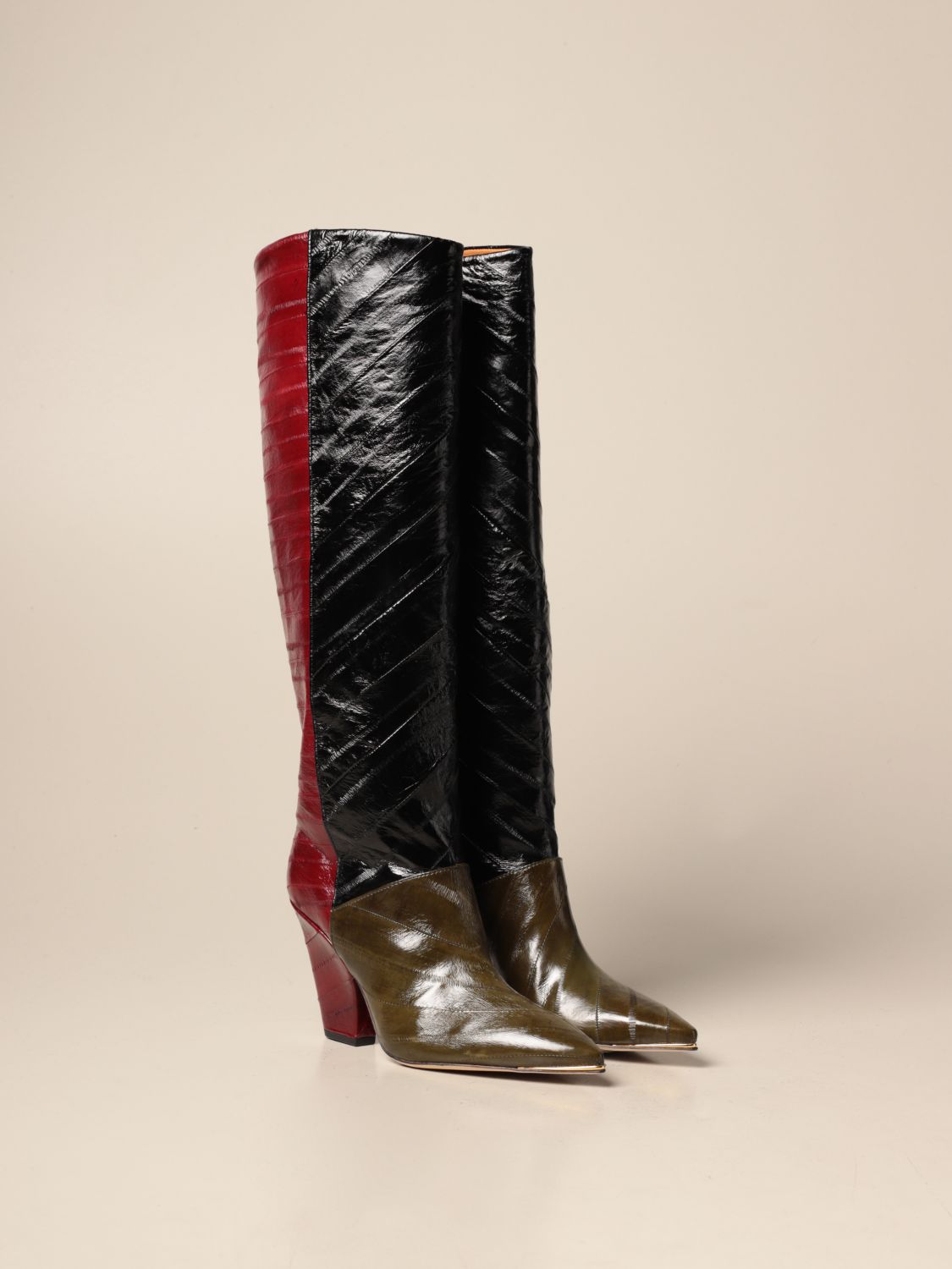 Tory Burch Outlet: Lila boots in eel skin - Multicolor | Tory Burch heeled  booties 76546 online on 