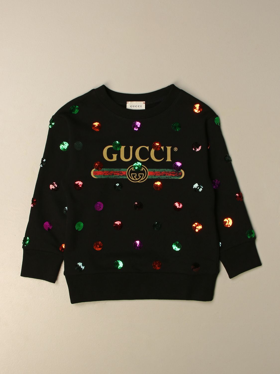 Spaceship ifølge Senatet GUCCI: crewneck sweatshirt with logo | Sweater Gucci Kids Black | Sweater  Gucci 612189 XJCUB GIGLIO.COM