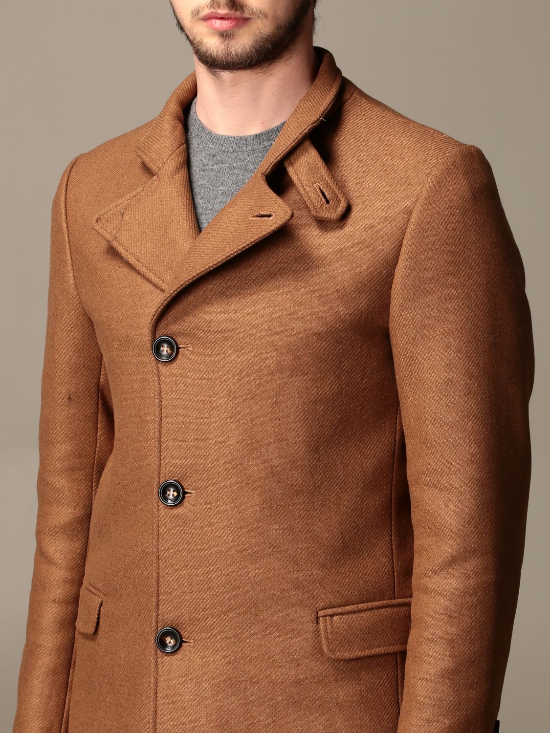 Manteau homme Alessandro Dell'acqua | Manteau Alessandro Manteau homme Palto' | Manteau Palto' Homme Chameau