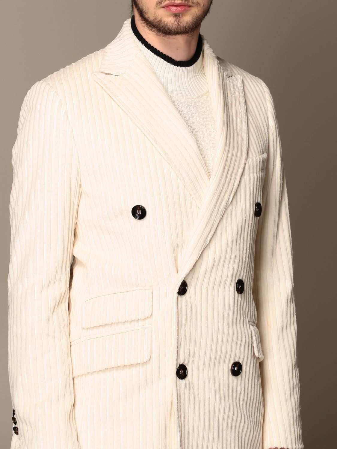 CLINIC DRESS Herren Mantel Weiß 100% Baumwolle weiß