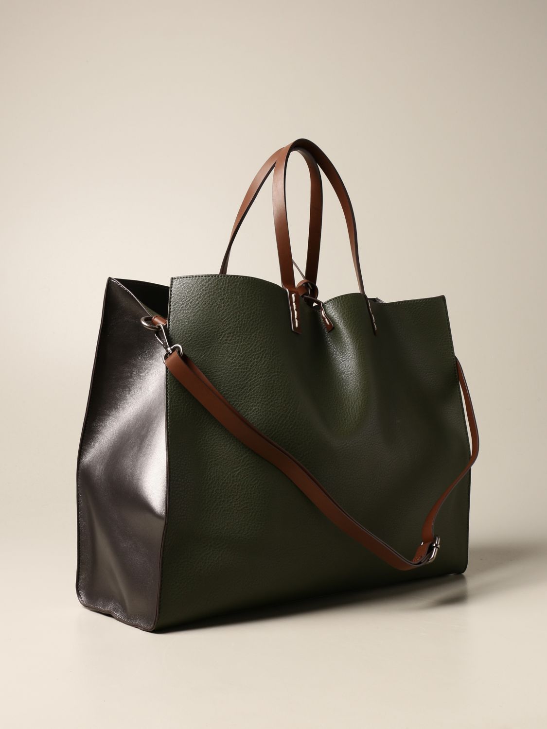 MANILA GRACE Felicia handbag in laminated synthetic leather