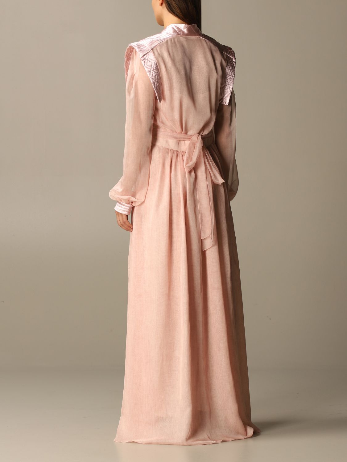 Dress Philosophy Di Lorenzo Serafini: Philosophy Di Lorenzo Serafini long dress with quilted details pink 3