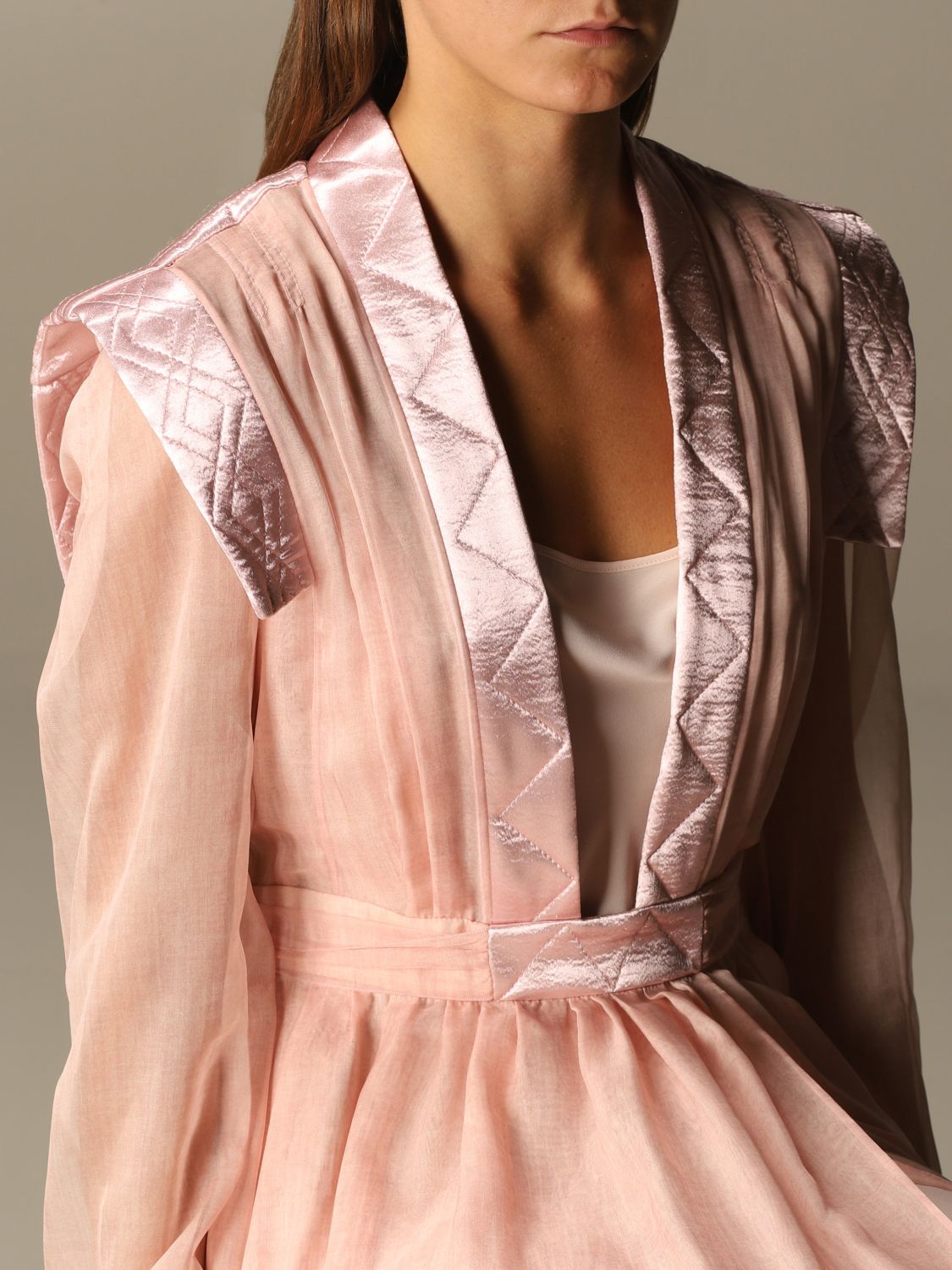 Dress Philosophy Di Lorenzo Serafini: Philosophy Di Lorenzo Serafini long dress with quilted details pink 5