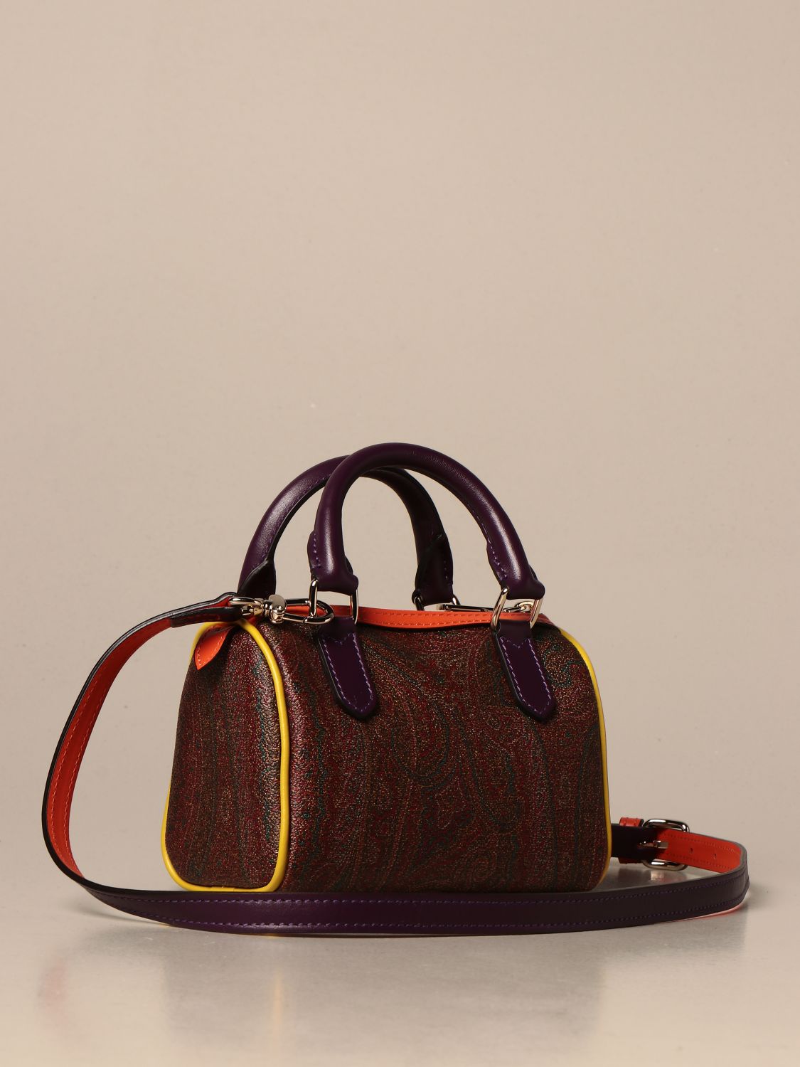 Handbag Etro Purple in Cotton - 33296085