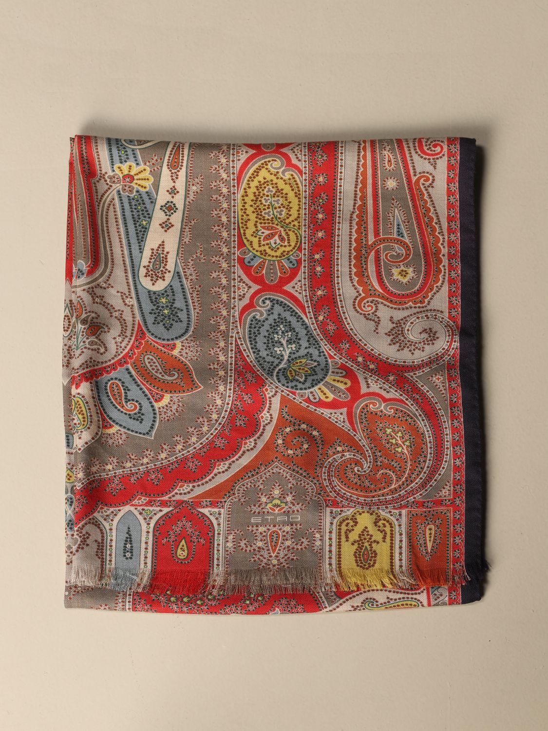 Etro Scarf In Silk And Cashmere With Paisley Pattern | Scarf Etro Women ...