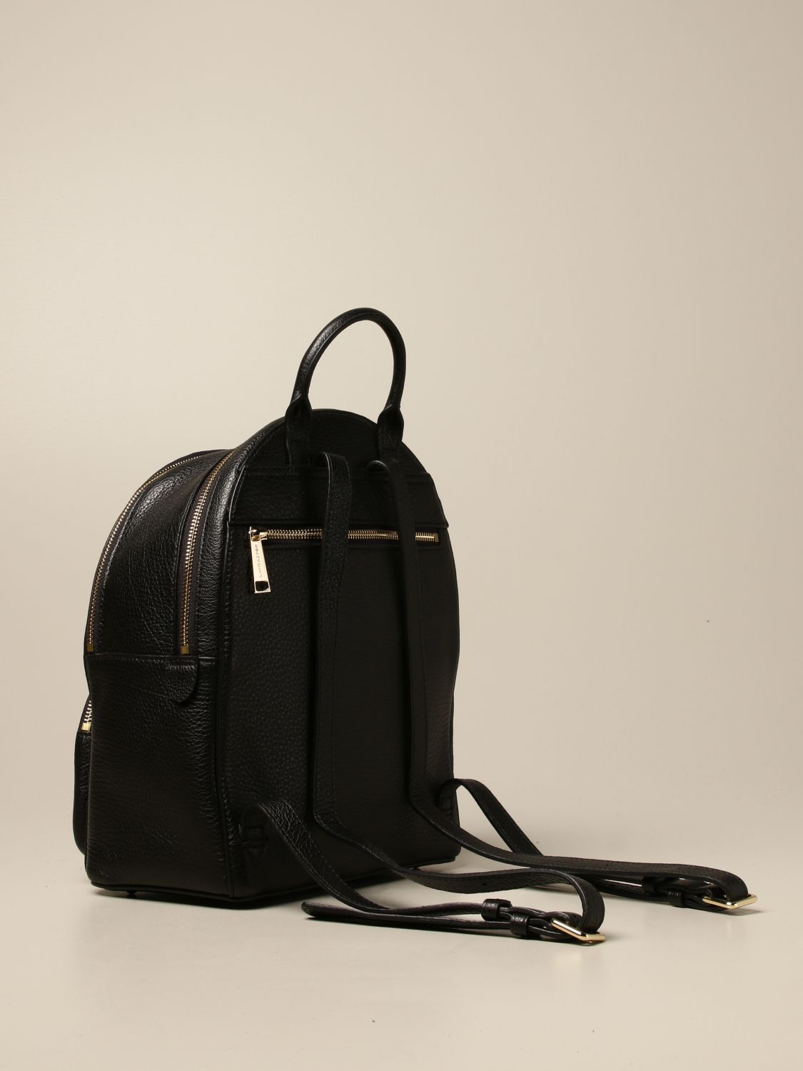 LANCASTER PARIS: backpack in textured leather - Black | Lancaster Paris ...