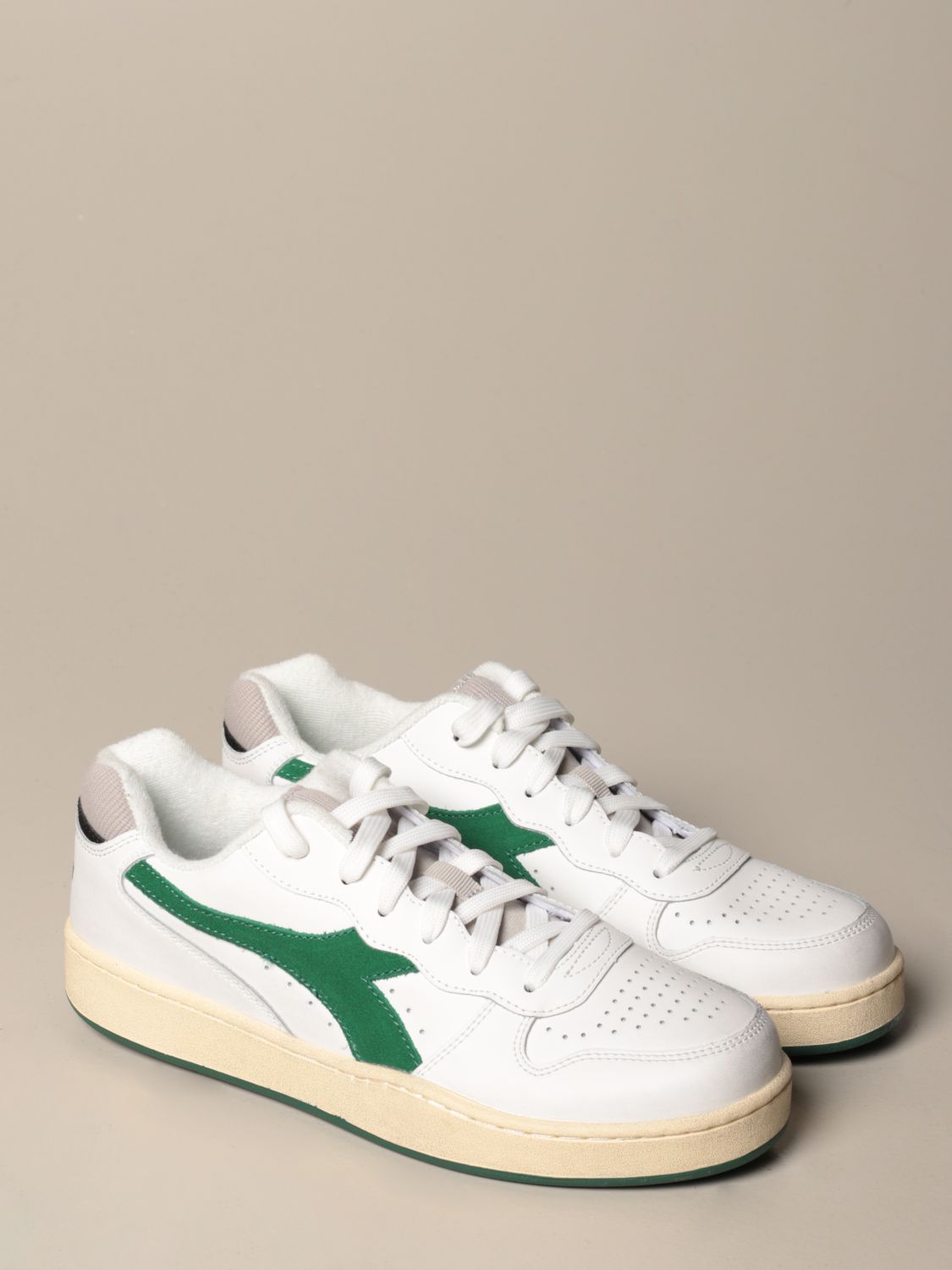 diadora green trainers