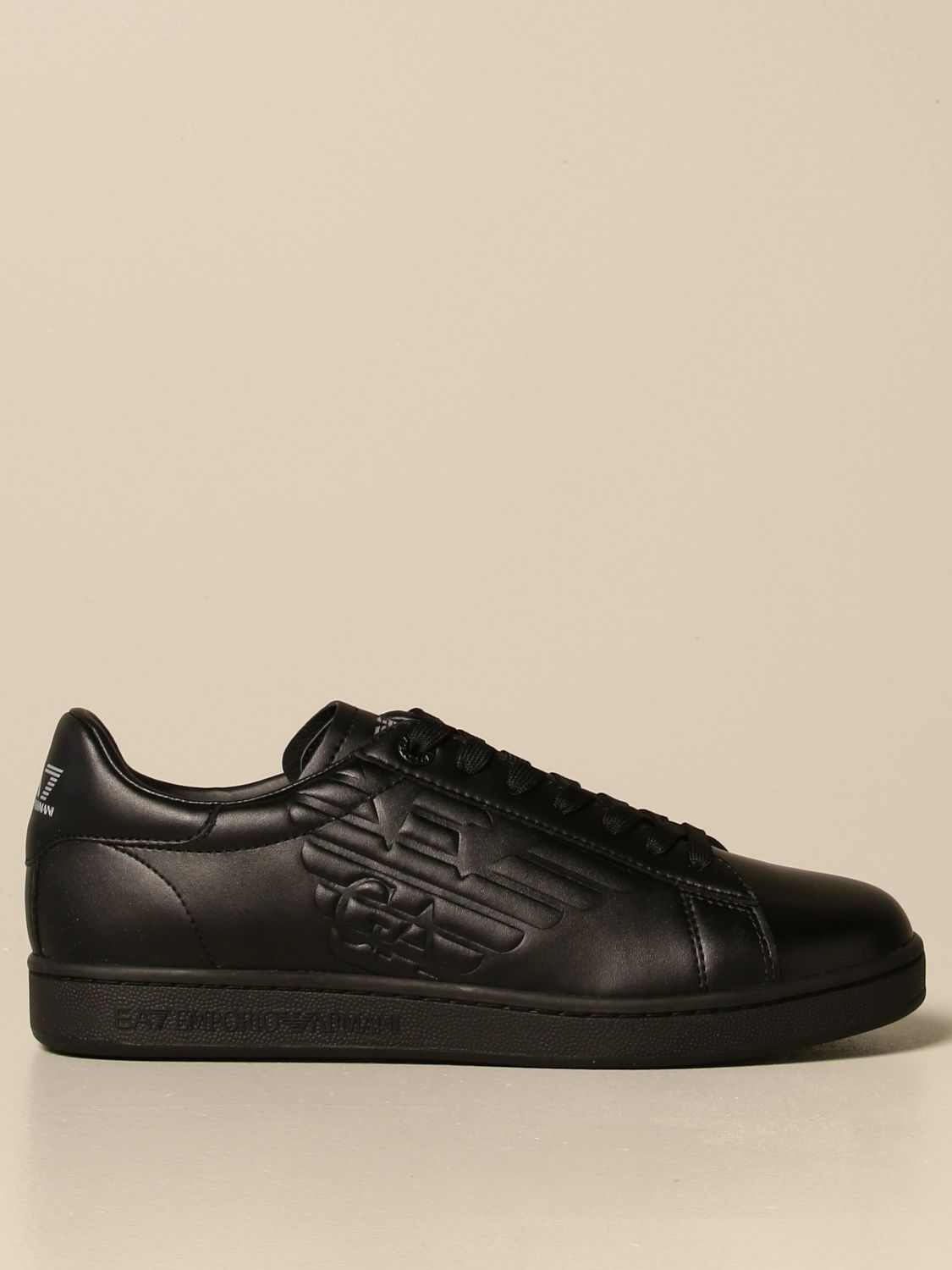 Ea7 Outlet: sneakers in rubberized leather with logo | Sneakers Ea7 Men  Black | Sneakers Ea7 X8X001 XCC51 GIGLIO.COM