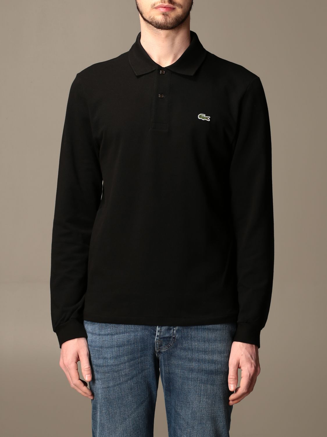 Lacoste long sleeve polo shirt | Polo Shirt Lacoste Men Black | Polo Shirt  Lacoste L1312 Giglio EN