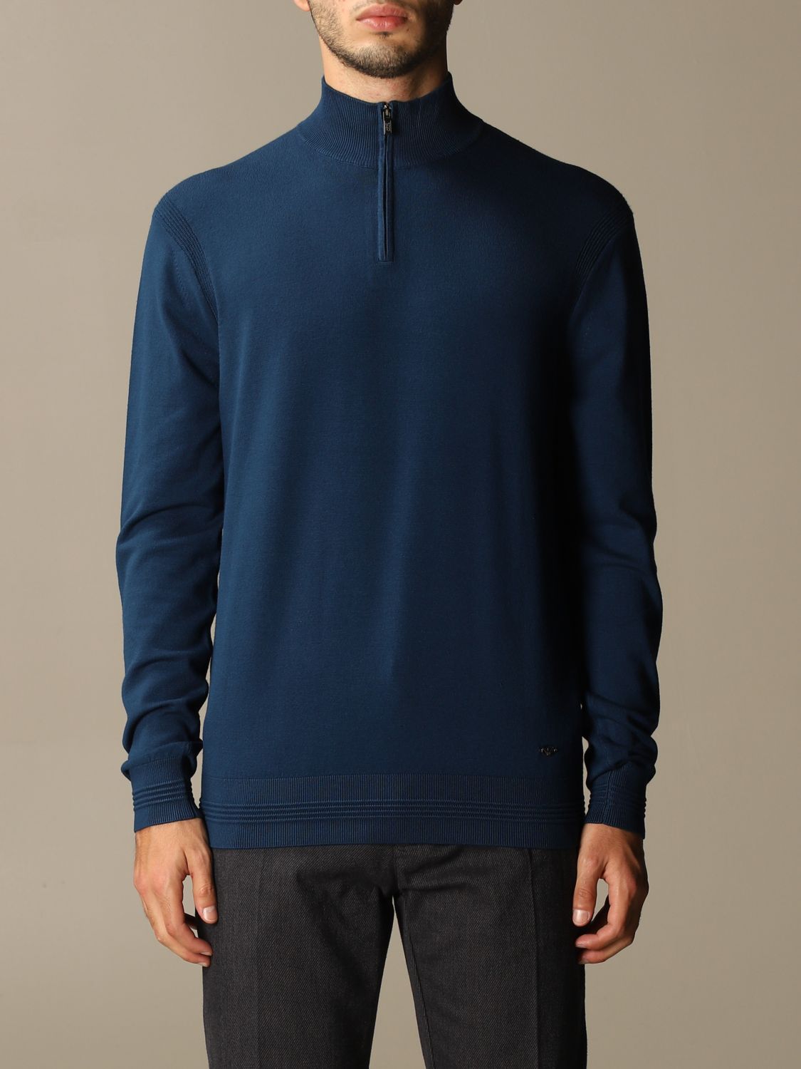 blue armani jumper