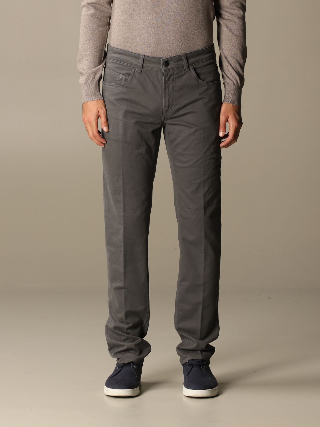 Fay Outlet: Pantalone a 5 tasche | Pantalone Fay Uomo Grigio | Pantalone Fay  NTM8241180T QGG GIGLIO.COM