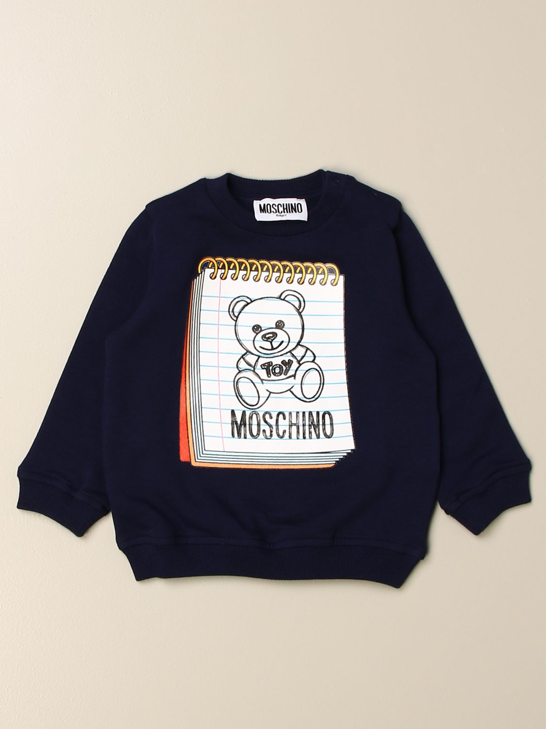Moschino Baby sweatshirt with Teddy logo Sweater Moschino Baby Kids Blue Sweater Moschino