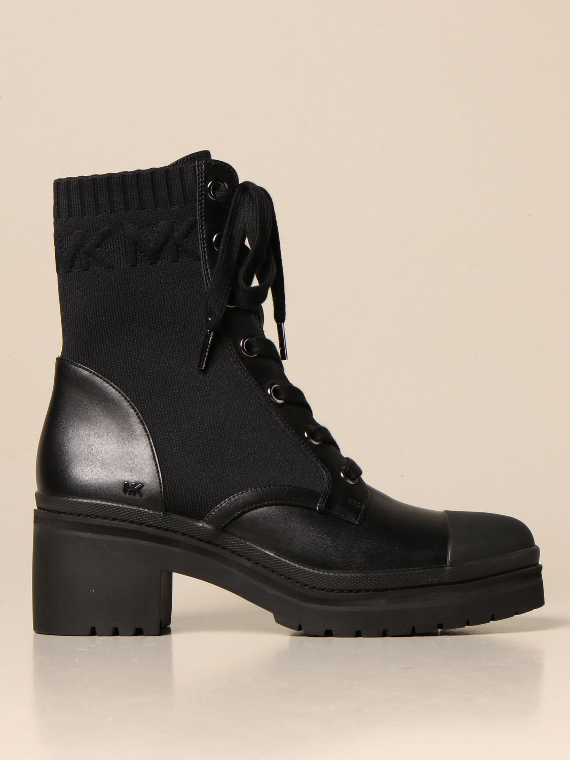 michael kors black leather ankle boots