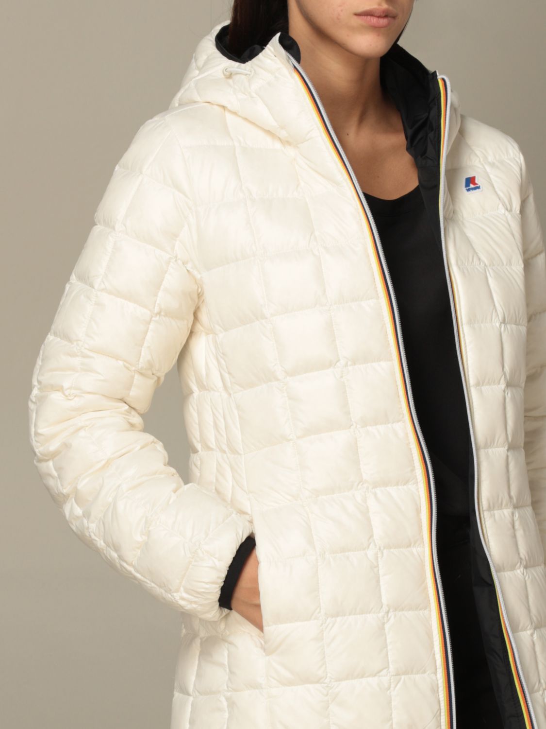 white k way jacket