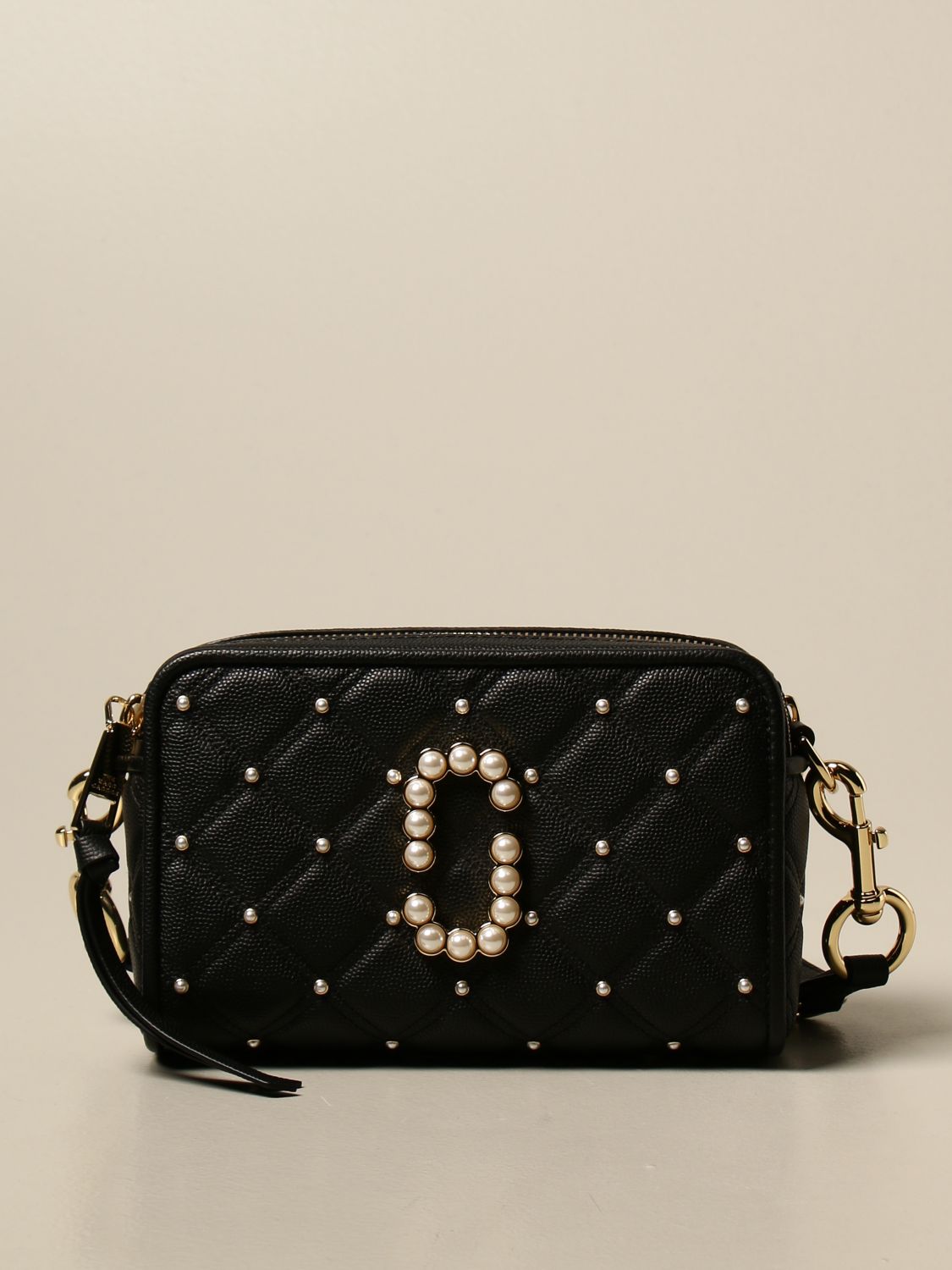 Marc Jacobs Black Quilted Leather Softshot Crossbody Bag Marc