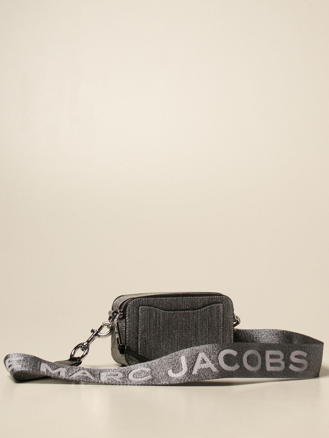 MARC JACOBS The Snapshot Love glitter bag Silver Shoulder Bag Marc