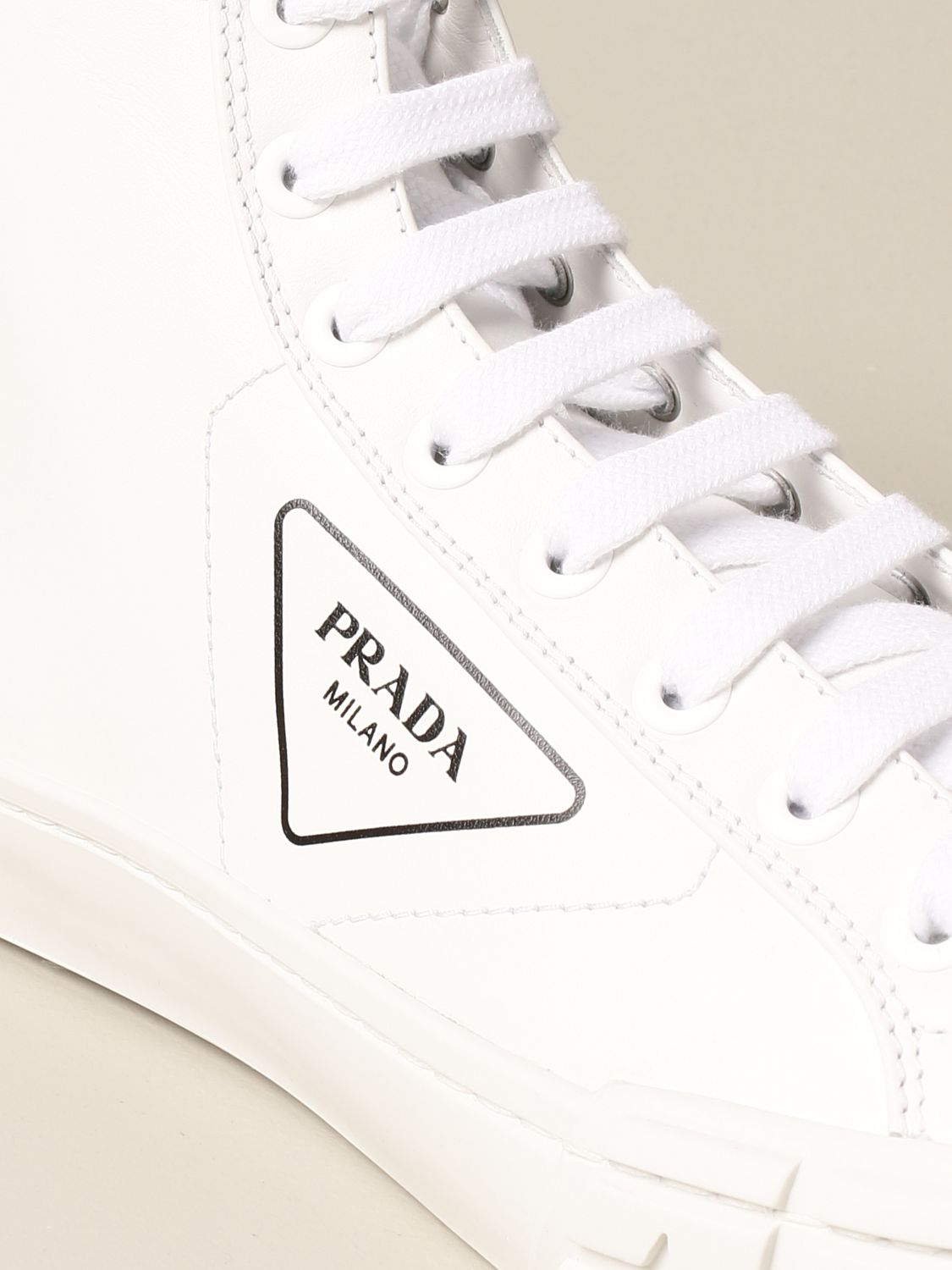 prada white tennis shoes