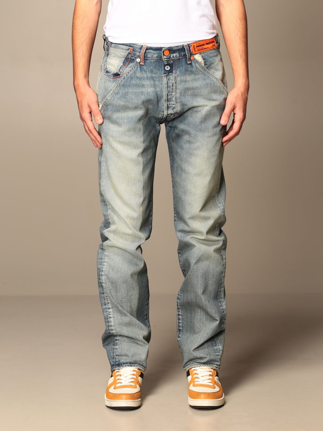 Heron Preston Distressed Effect Jeans - Farfetch