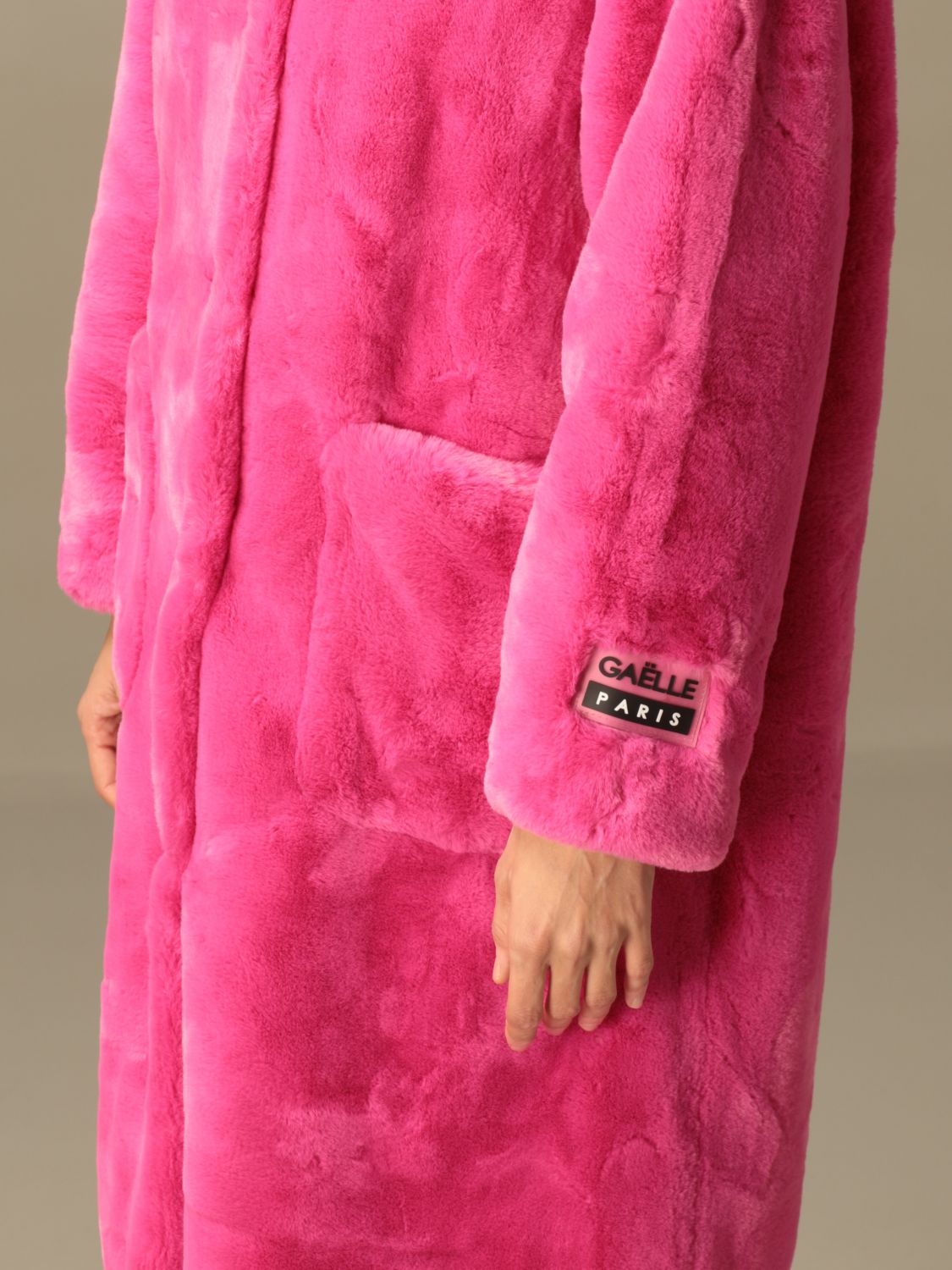 GAËLLE PARIS: Faux fur jacket women GaËlle Paris - Fuchsia | Fur Coats ...