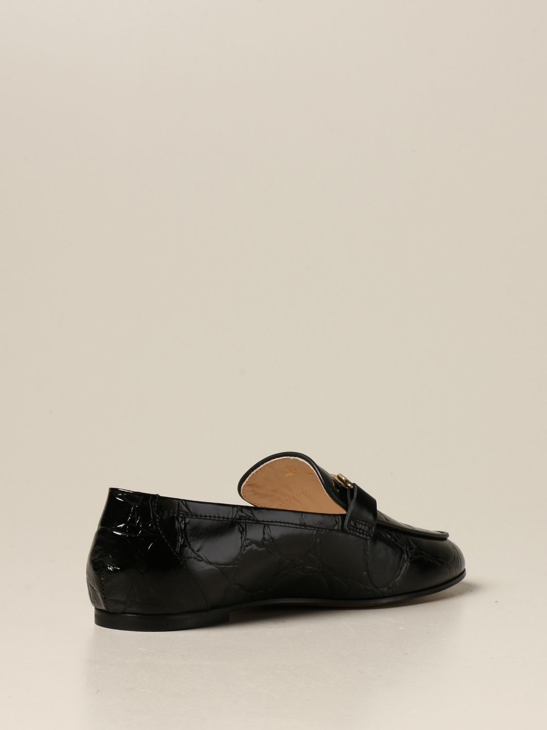 TOD'S: Mocassino in pelle con fibbia - Nero | Mocassini Tod's XXW79A0DE80  0M0 GIGLIO.COM
