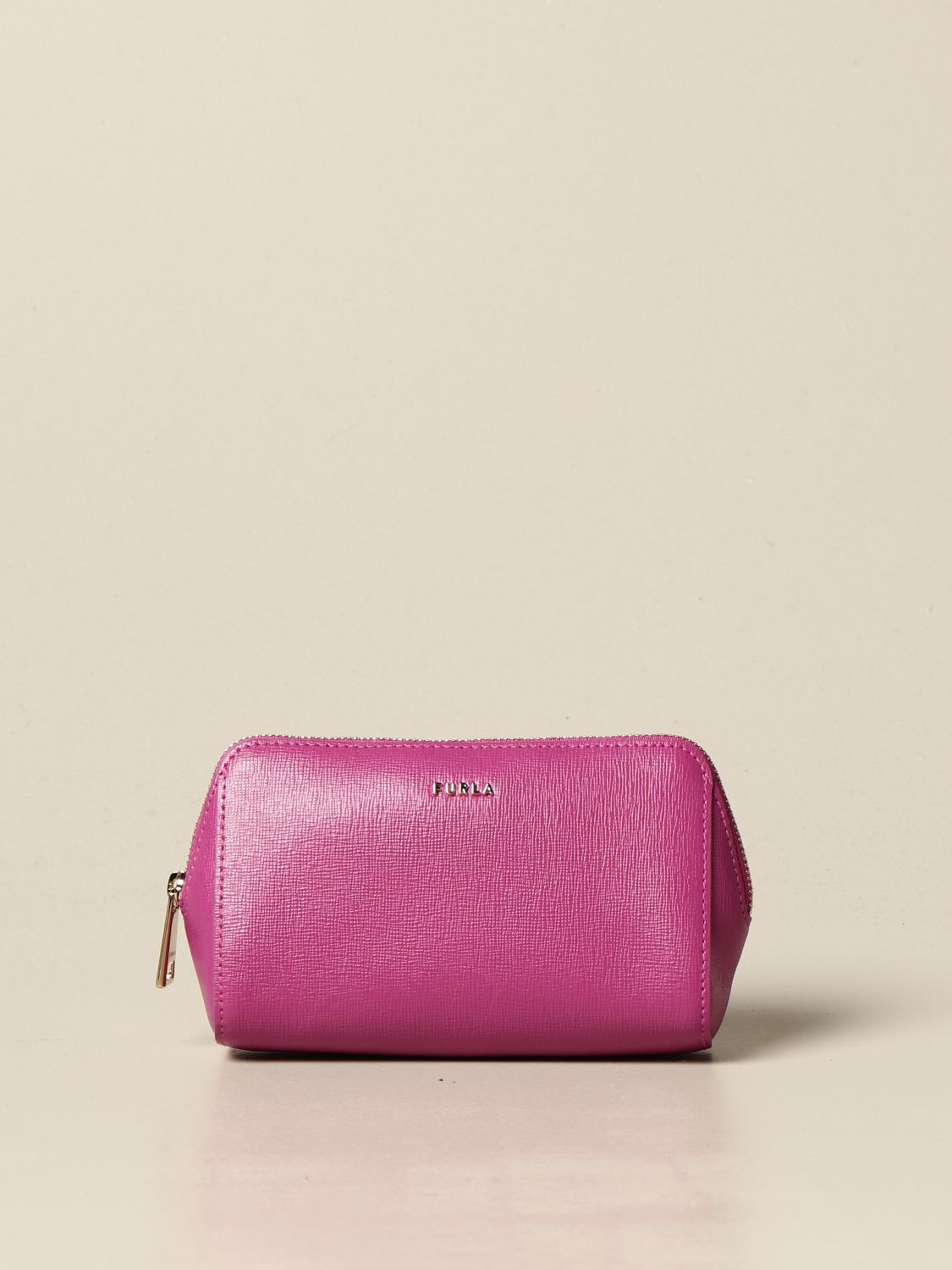 FURLA: Portatrucchi in pelle saffiano - Viola | Borsa A Mano Furla EAW2LN1  B30000 GIGLIO.COM