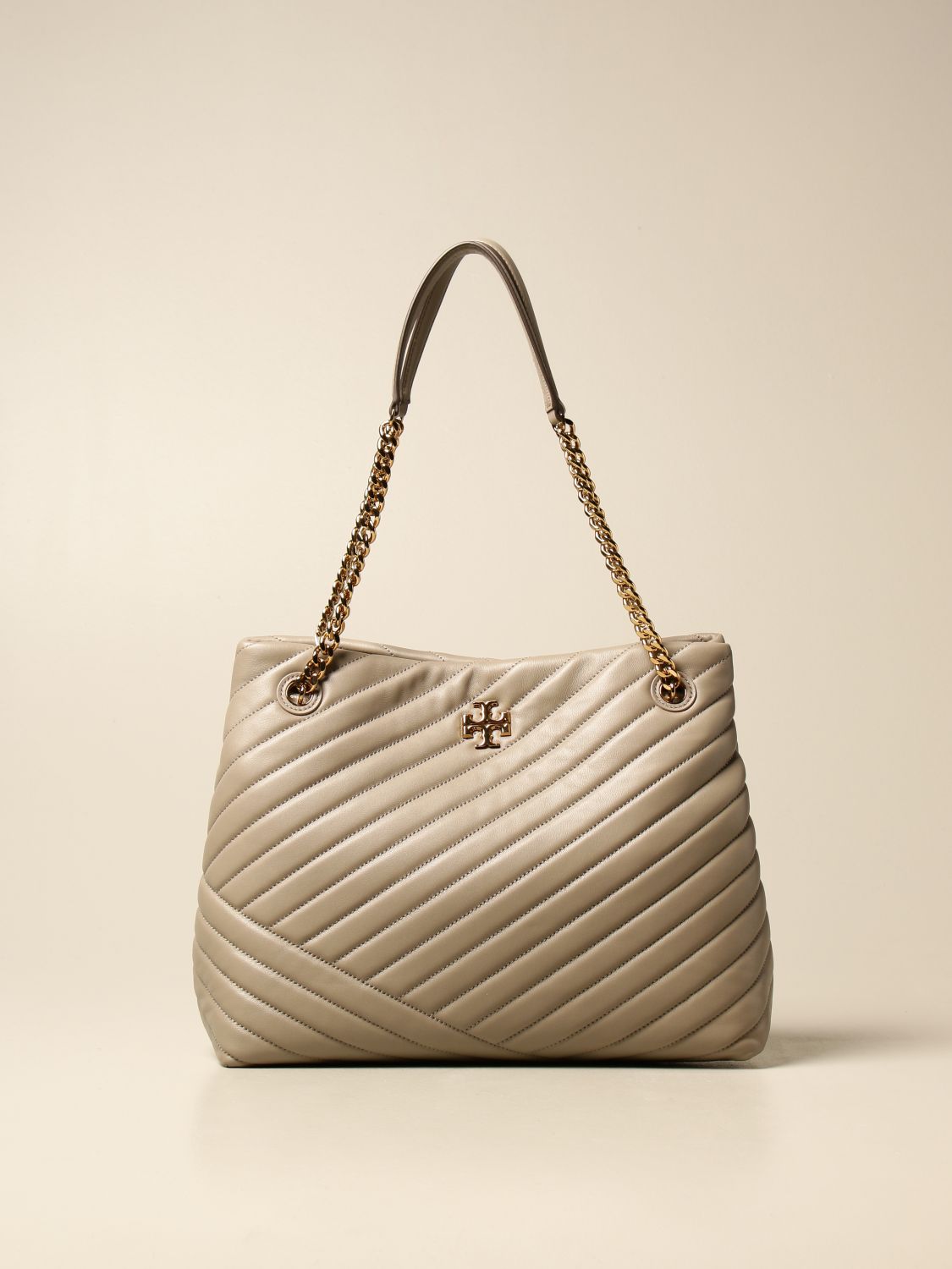 TORY BURCH: Kira bag in quilted leather - Dove Grey | Tory Burch crossbody  bags 56757 online on 