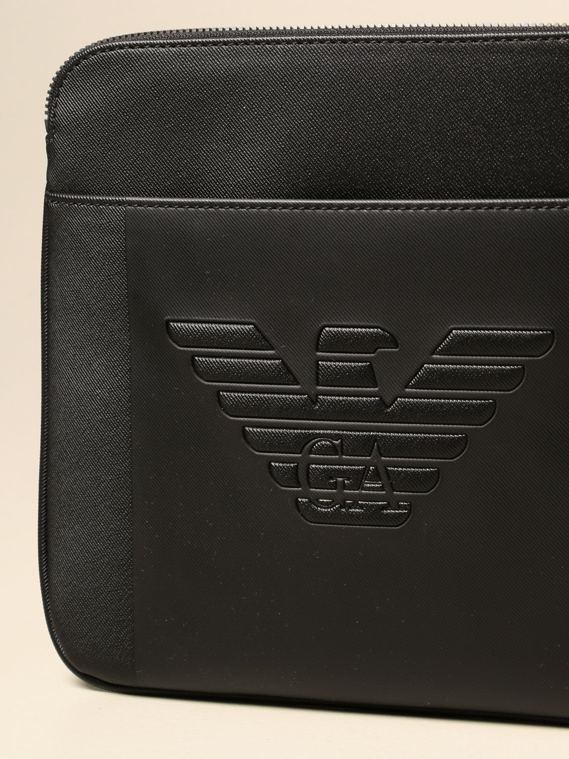 Borsello Emporio Armani tracolla piatta con placchetta aquila Y4M185 YLA0E  black – Buonocore Borse