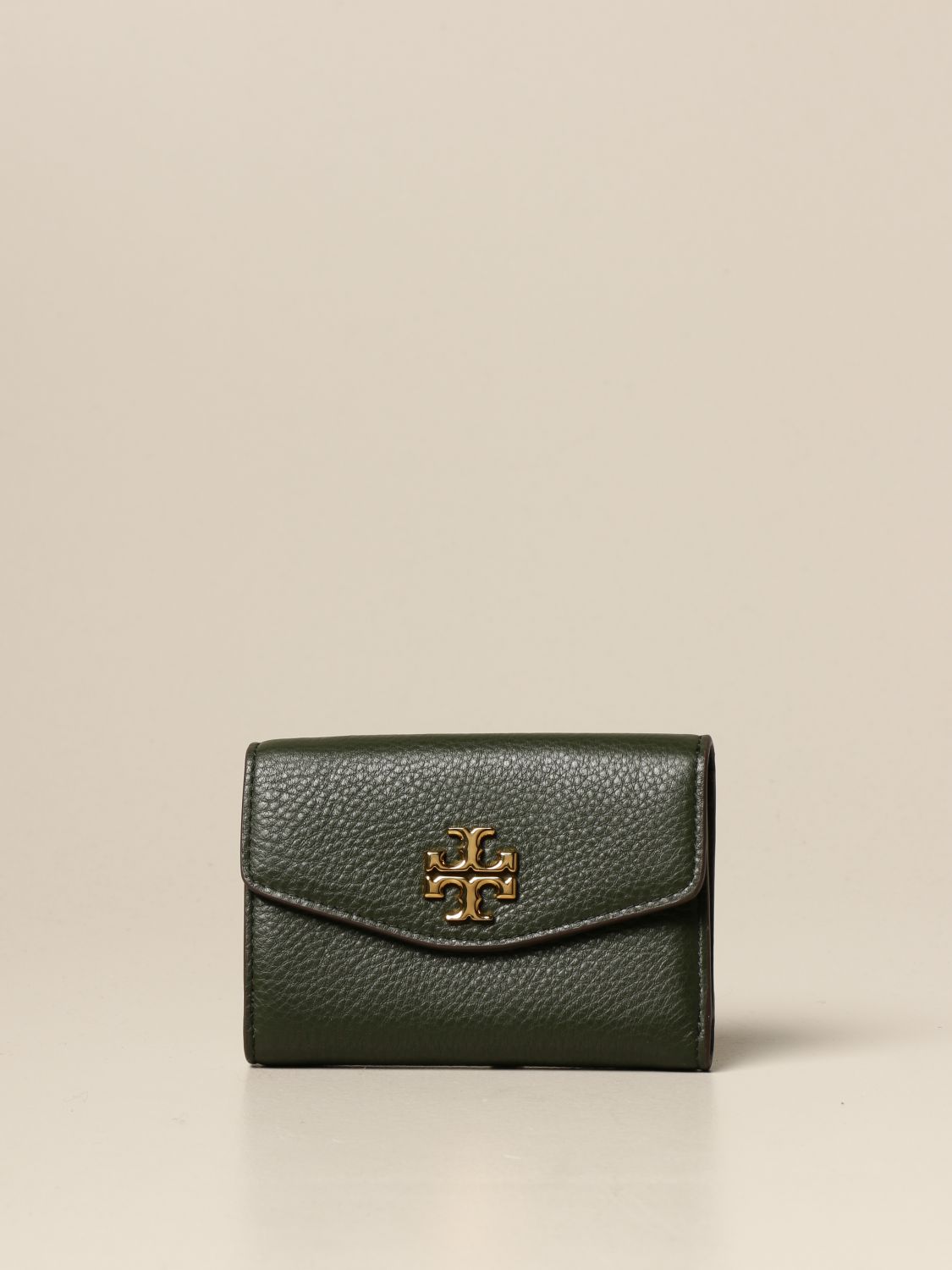 TORY BURCH wallet in leather with metallic emblem Wallet Tory Burch