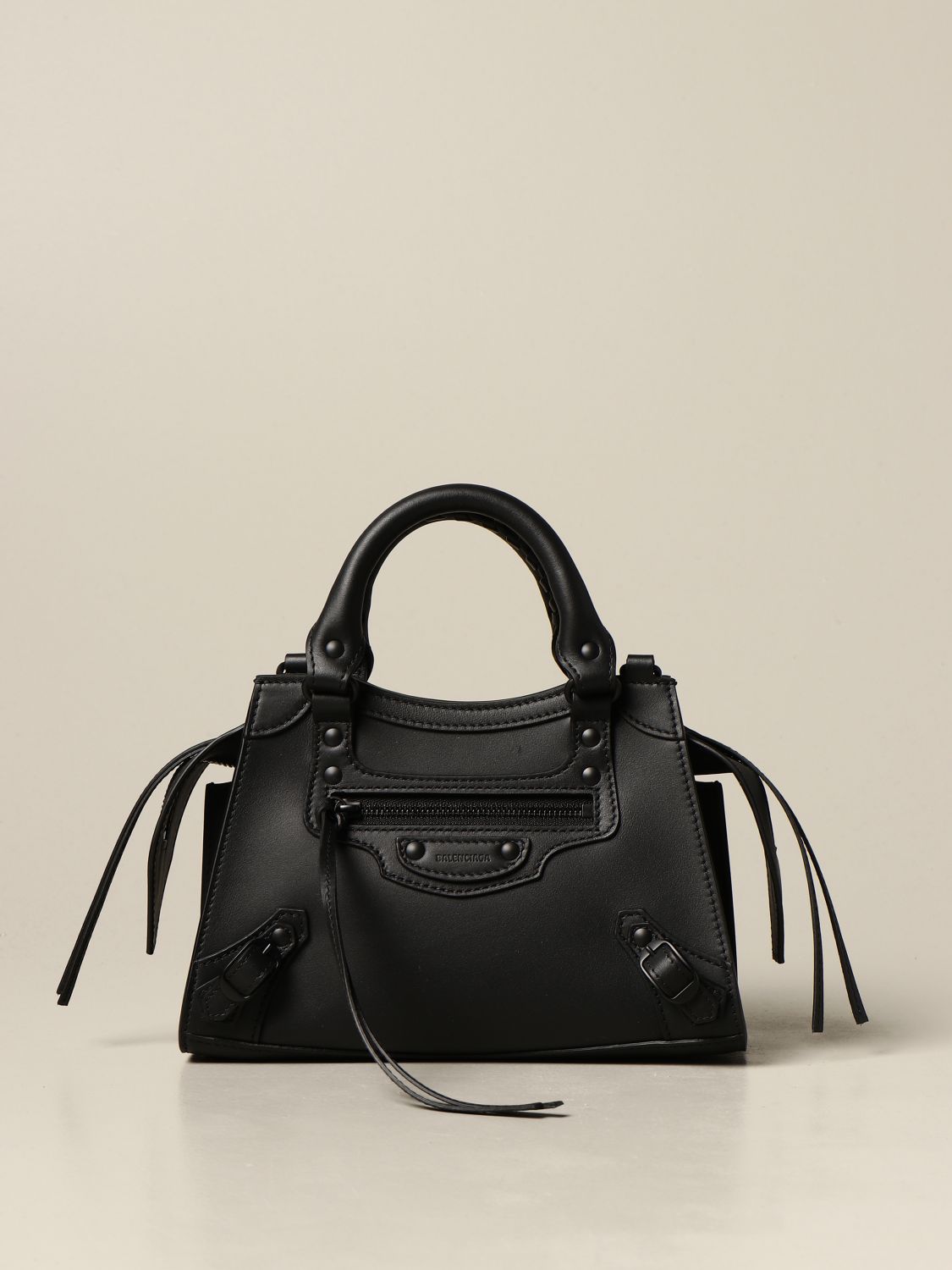 BALENCIAGA: Neo classic city mini bag in leather - Black | Balenciaga