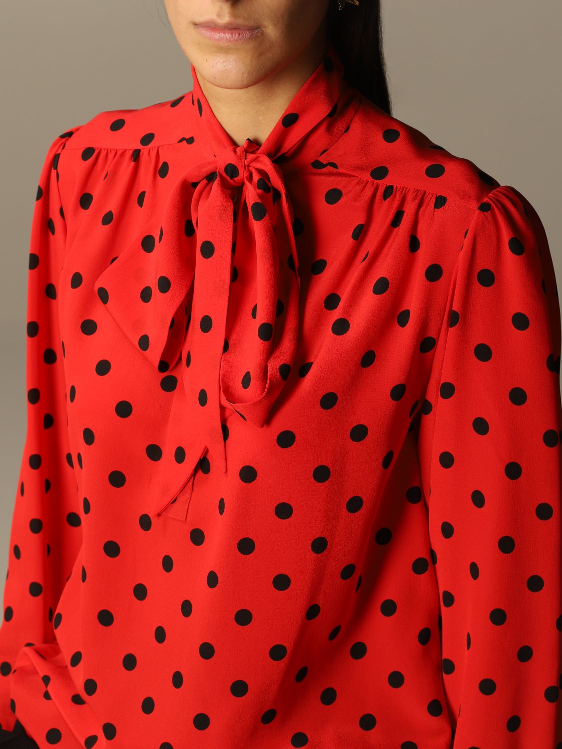 Polka Dot Silk Shirt in Red - Etro