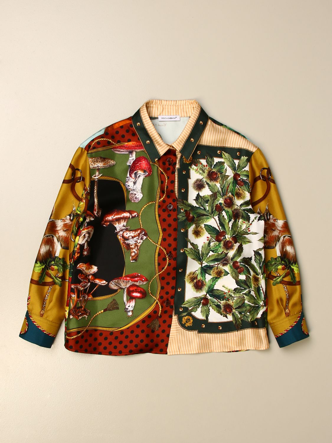 Dolce & Outlet: printed shirt Multicolor | Dolce & Gabbana shirt L54S98 G7XKR online on GIGLIO.COM