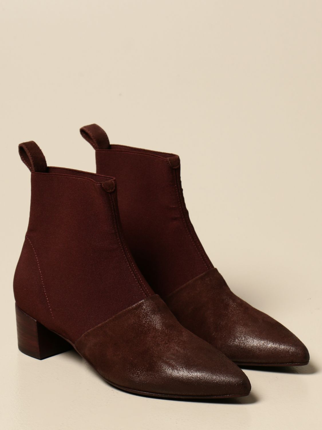 stretch fabric long boots