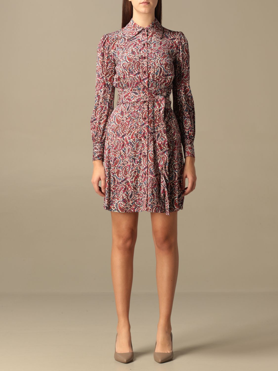 Vestido Mini Michael Kors De Algodón Con Bordado De Palmeras - Floral