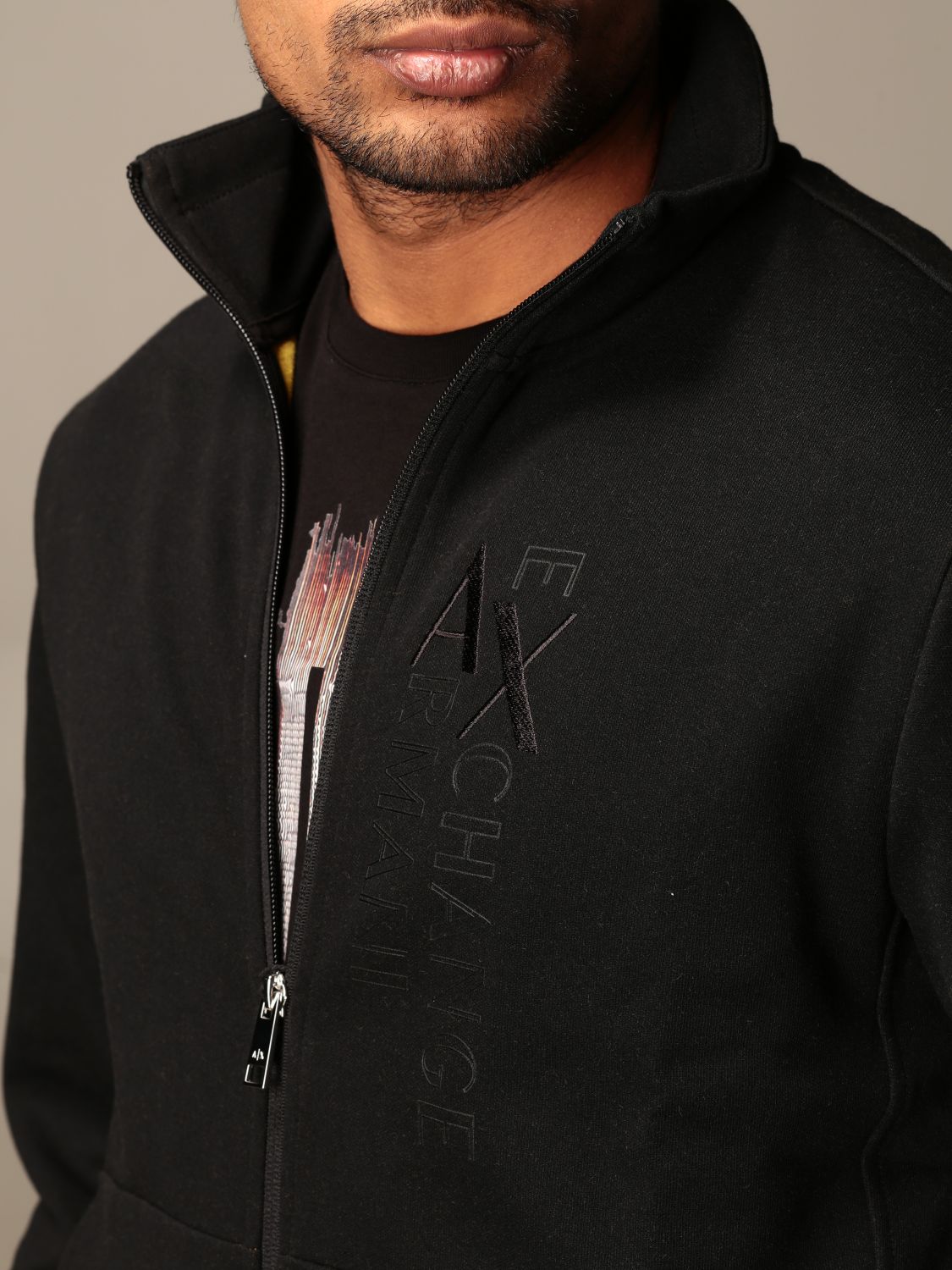 armani zip sweatshirt