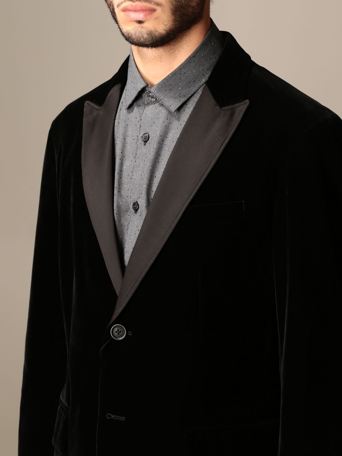 armani exchange velvet blazer